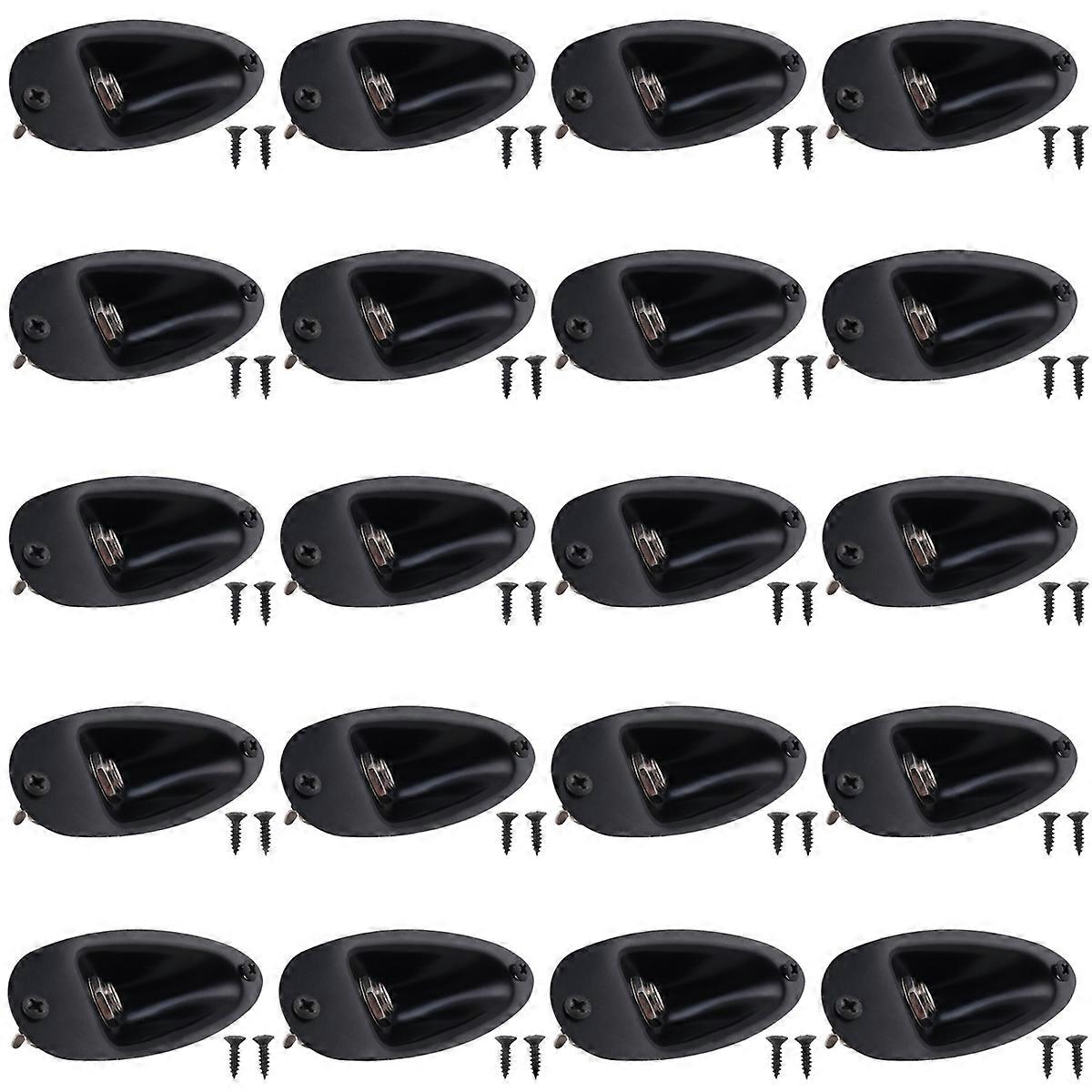 Black Boat Style 1/4 inch Guitar Pickup Output Input Jack Plug Socket