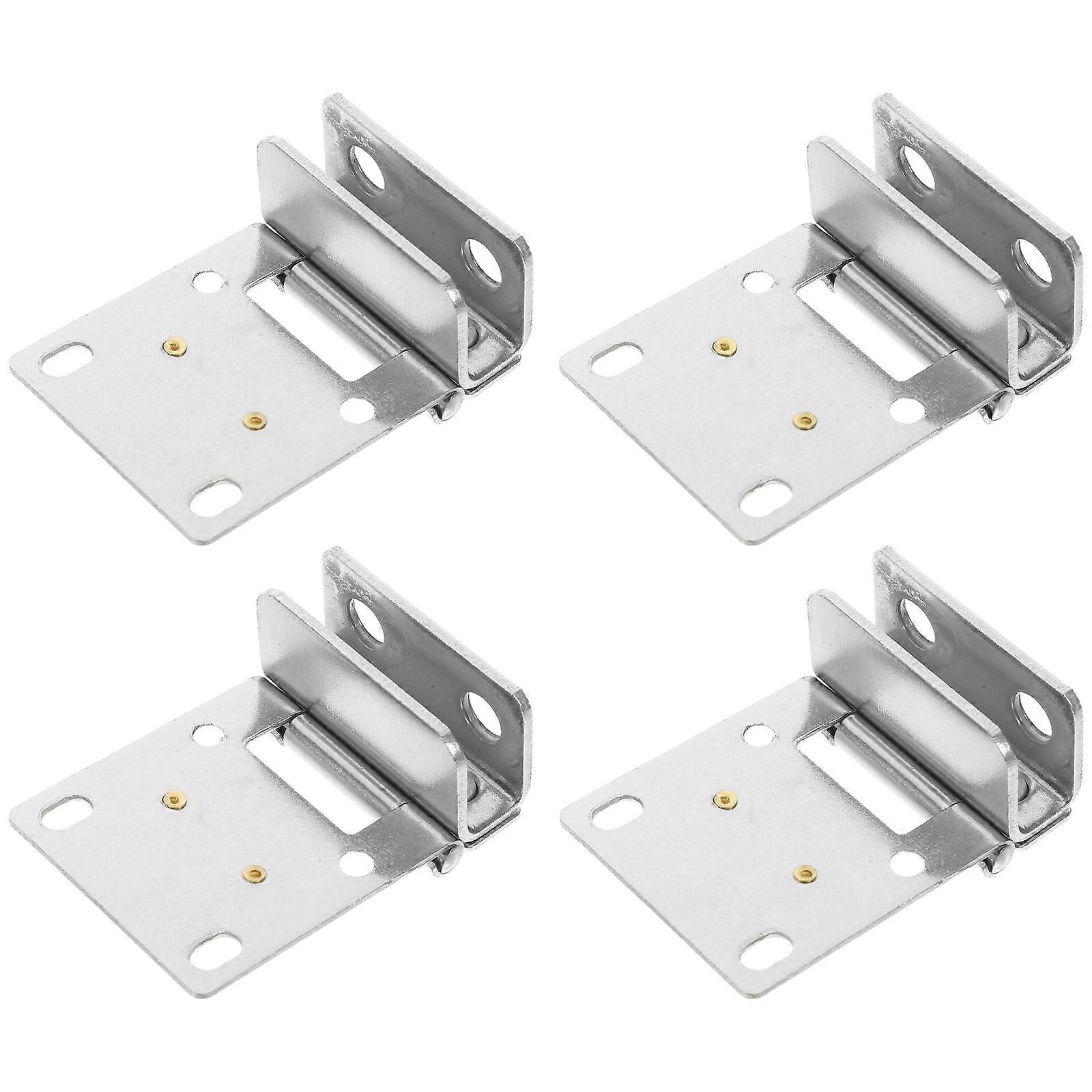 Cabinet Glass Hinge Silver 4 5X4 5cm Easy Installation 4Pcs