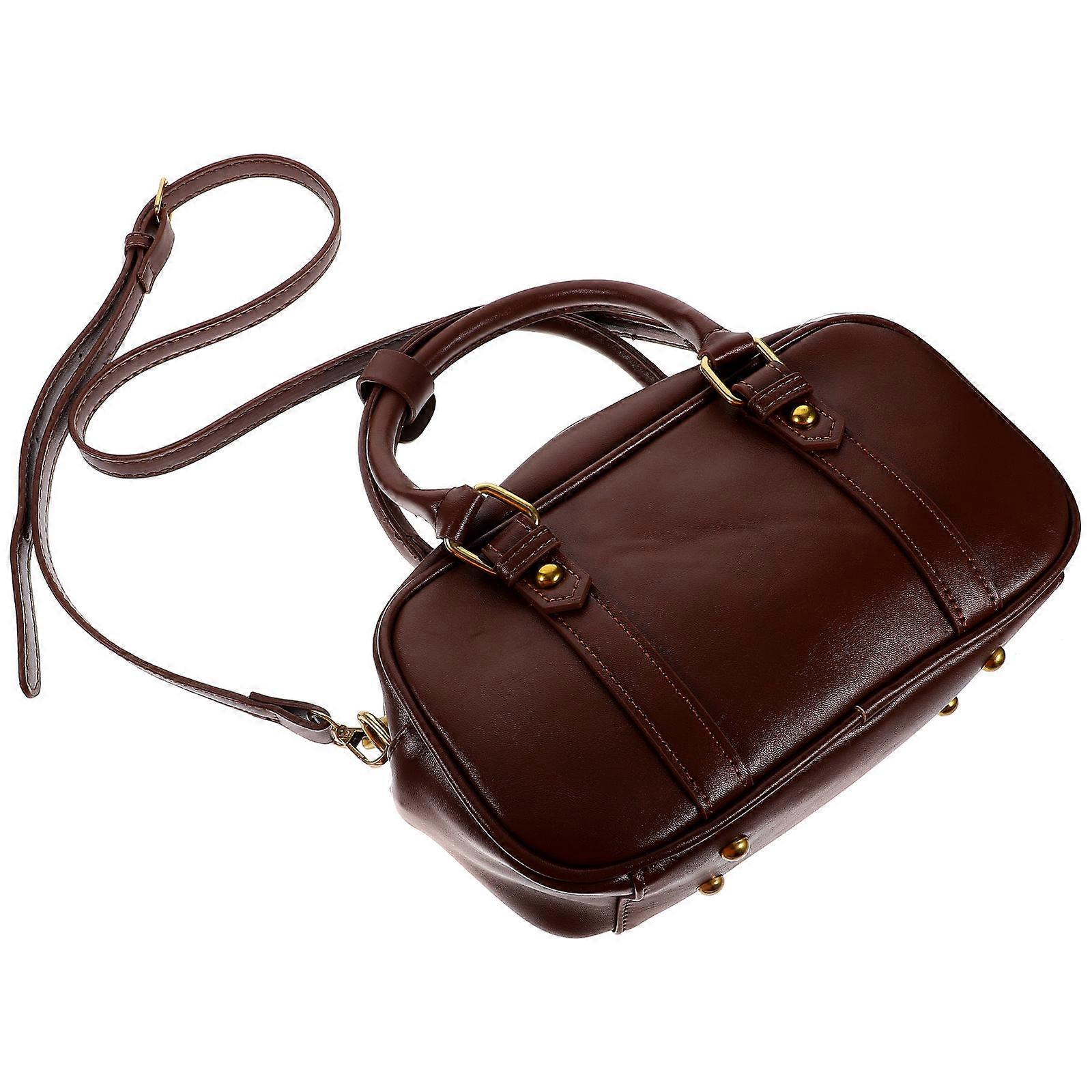 Retro Cylinder Crossbody Pouch Mini Shoulder Bag for Women – Durable PU Material, Wide Strap, Casual