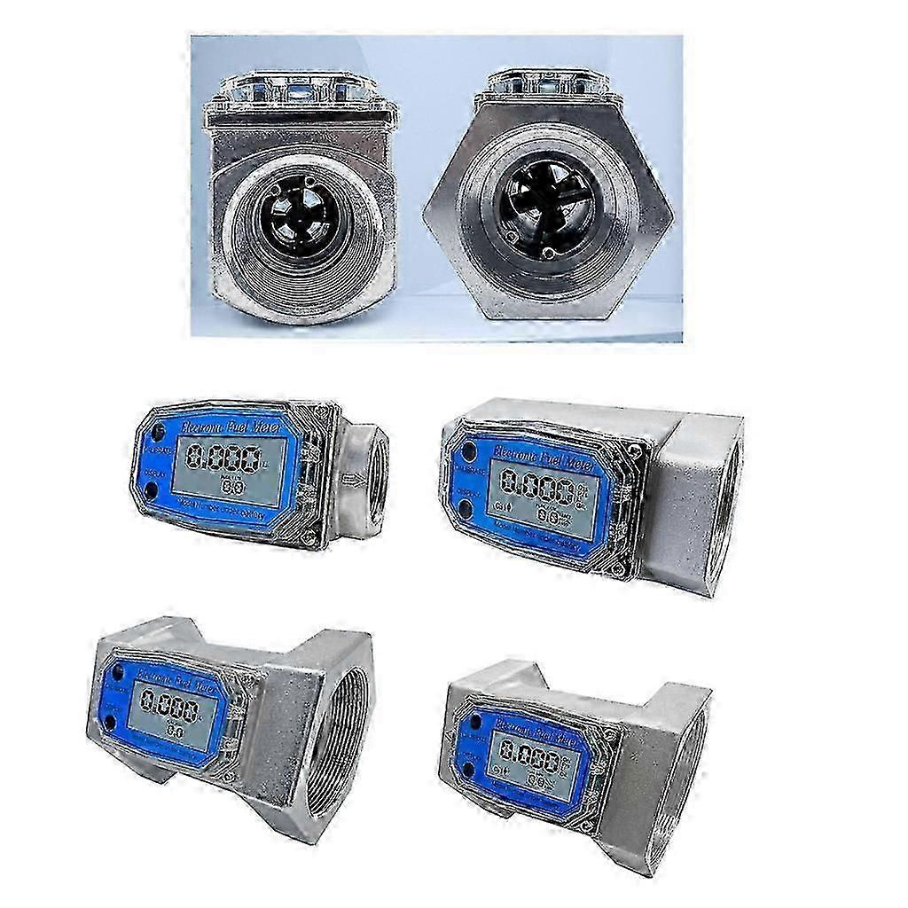 Flowmeter 1/2/2.5/3in Liquid Flow Sensor Meter Electronic Turbine- Flow Meter-Good