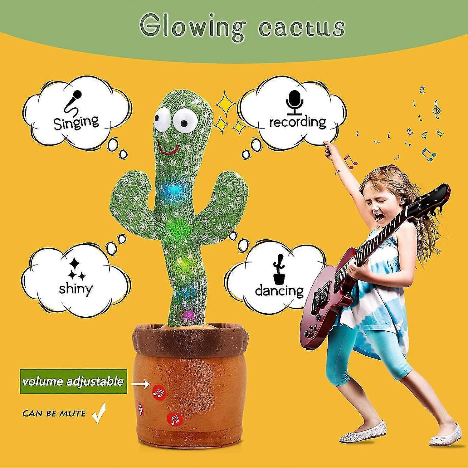 Jison21 Dancing Cactus - Adjustable Volume, Singing, Talking Toy