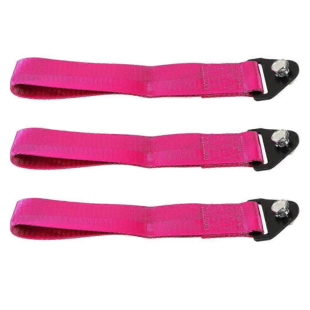 Car Trailer Rope Decoration Tow Strap Front Bumper Design Traction Rope For Car Enthusiasts 3Pcs