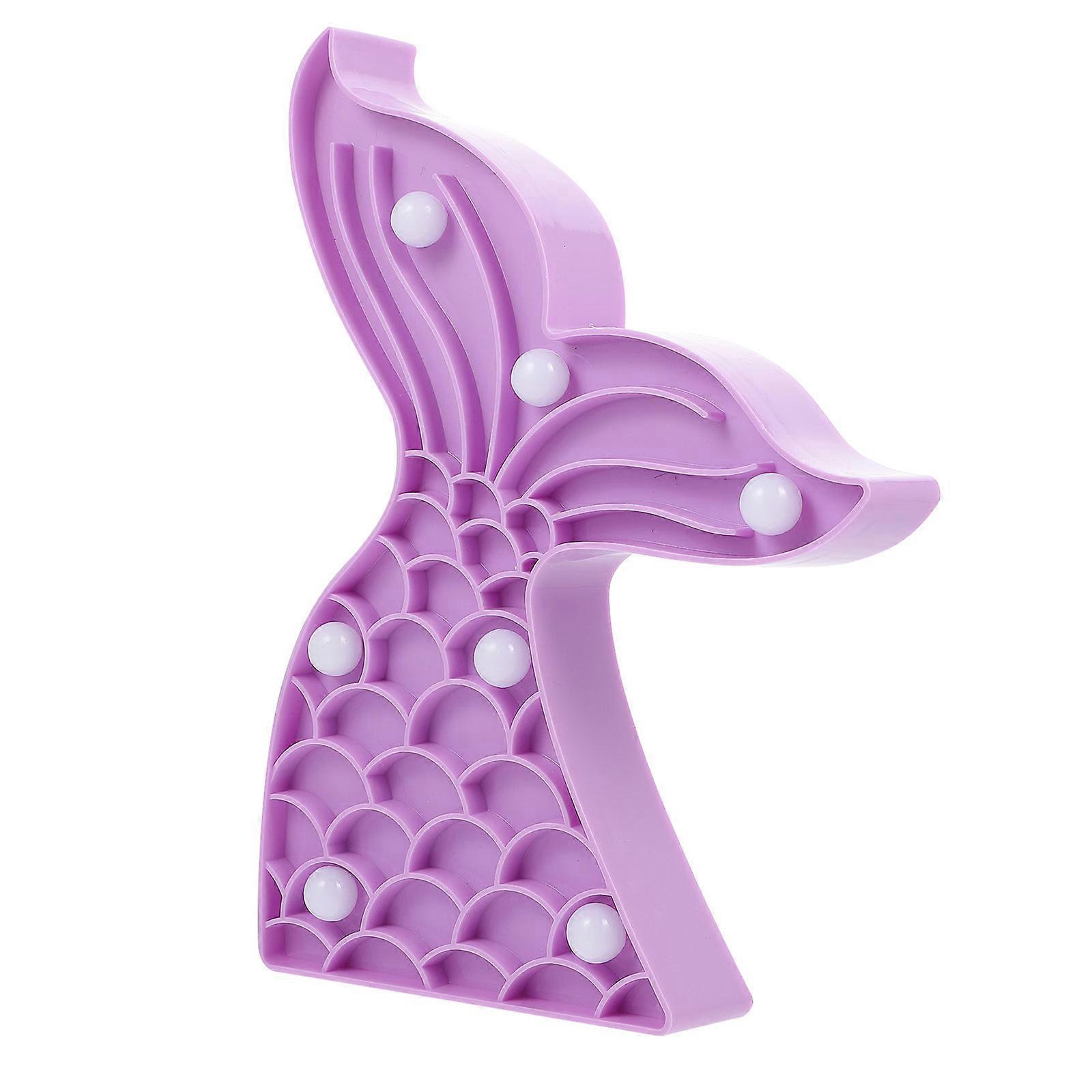Shape LED Lamp for Decor Use Purple Color Made of Plastic Lightweight and Portable 1 Pc