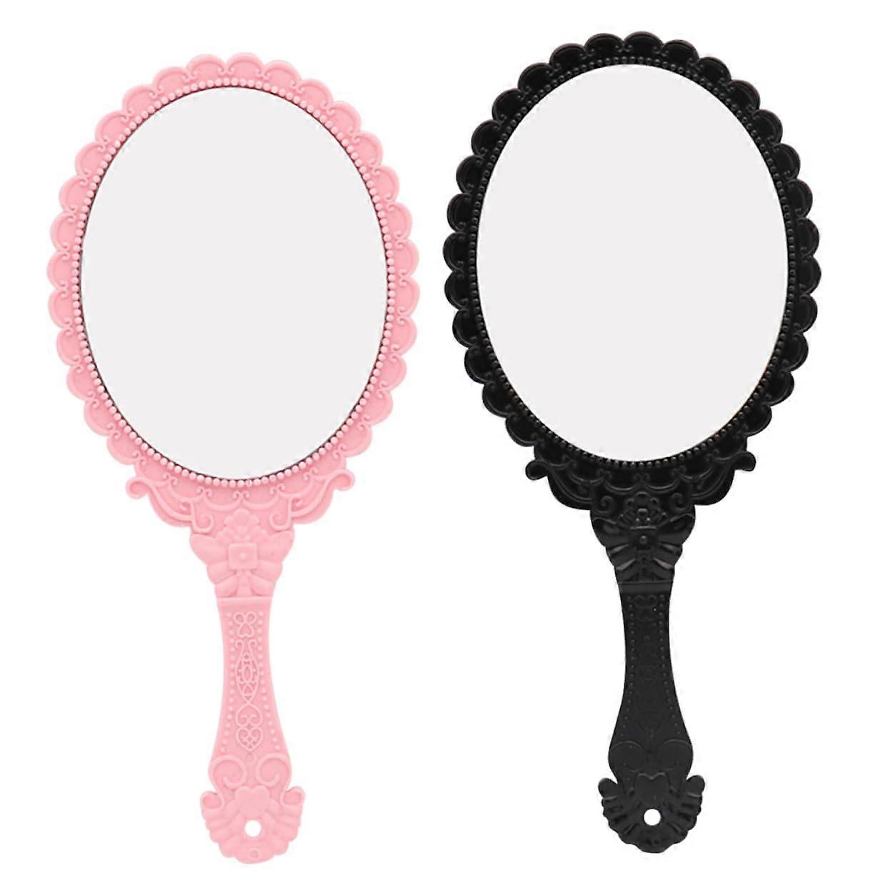 Hand mirror With Retro handle Cosmetic mirror makeup mirror For women Decorative mirror Small hand mirror With highresolution mirror surface