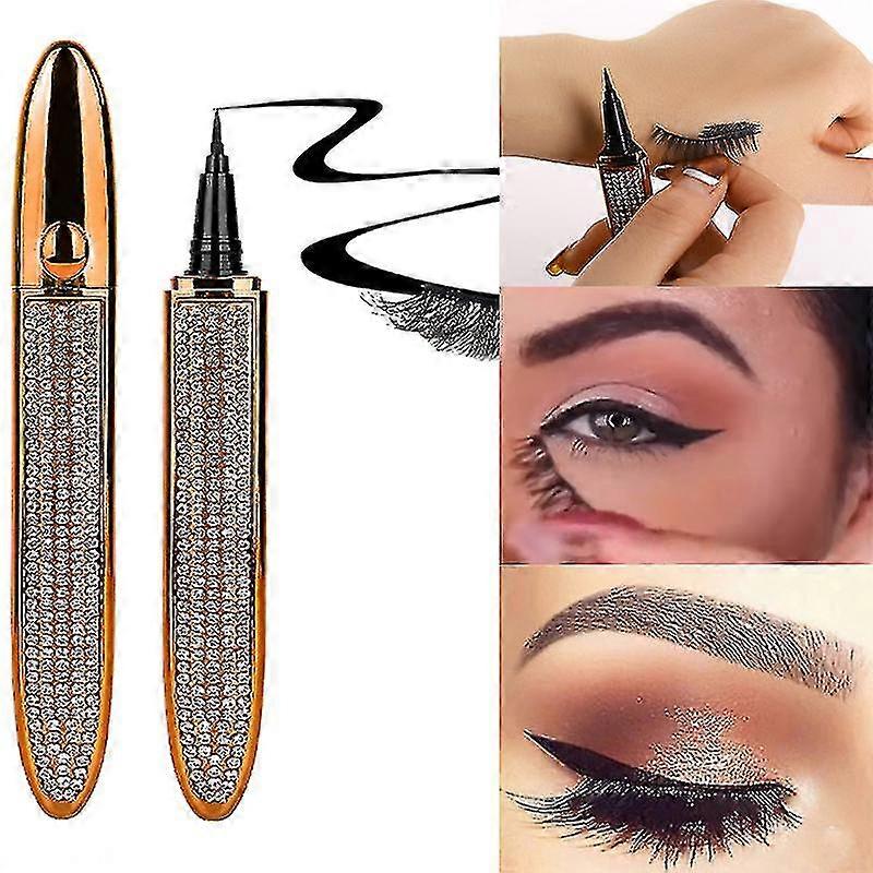 Self Adhesive Magic Eyeliner Pencil in 6 Colors - Long Lasting, Non-Blooming, Quick Drying for Easy Application and No Glue Required