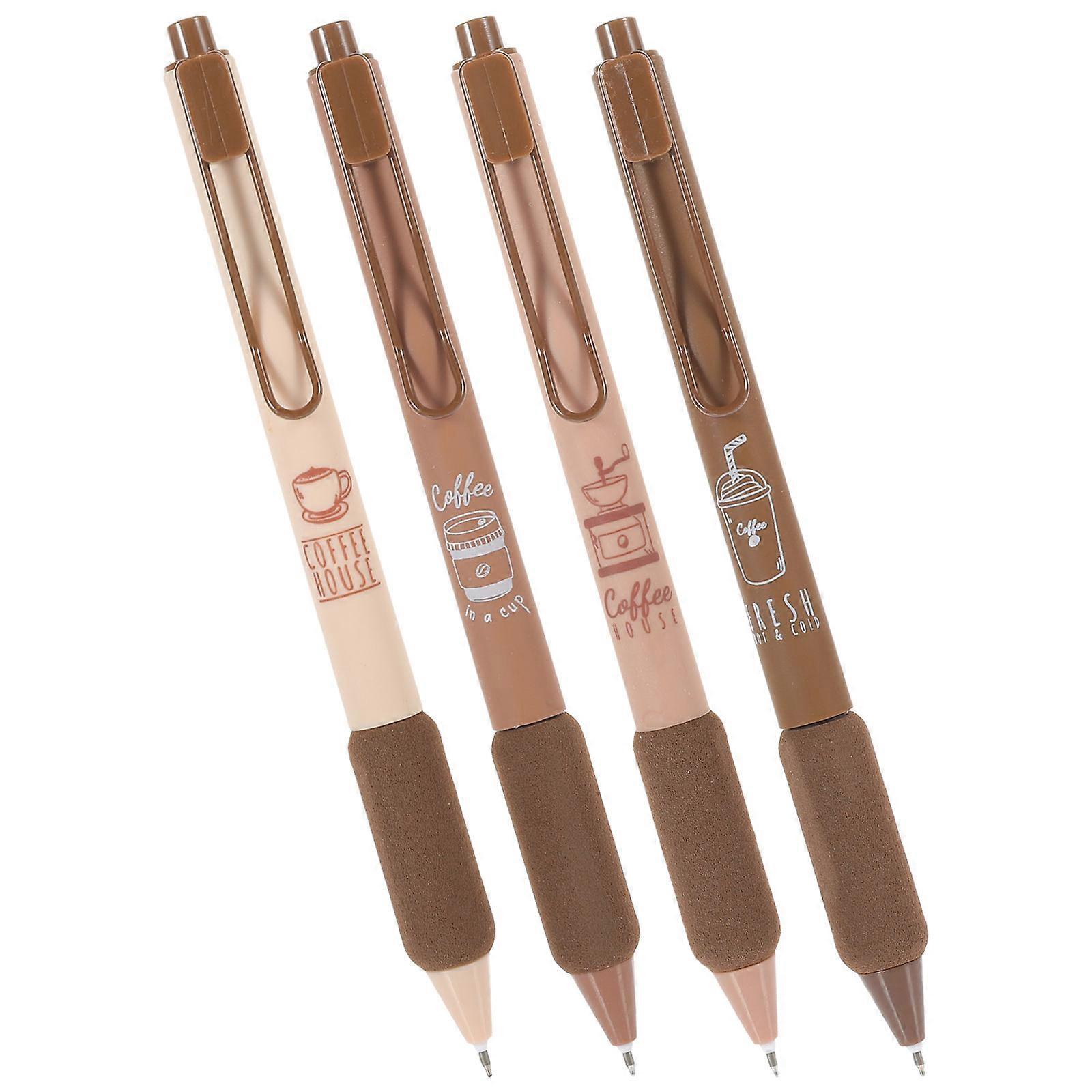 Penne da scrittura scolastiche in stile fresco carino in plastica ad asciugatura rapida 4 pezzi