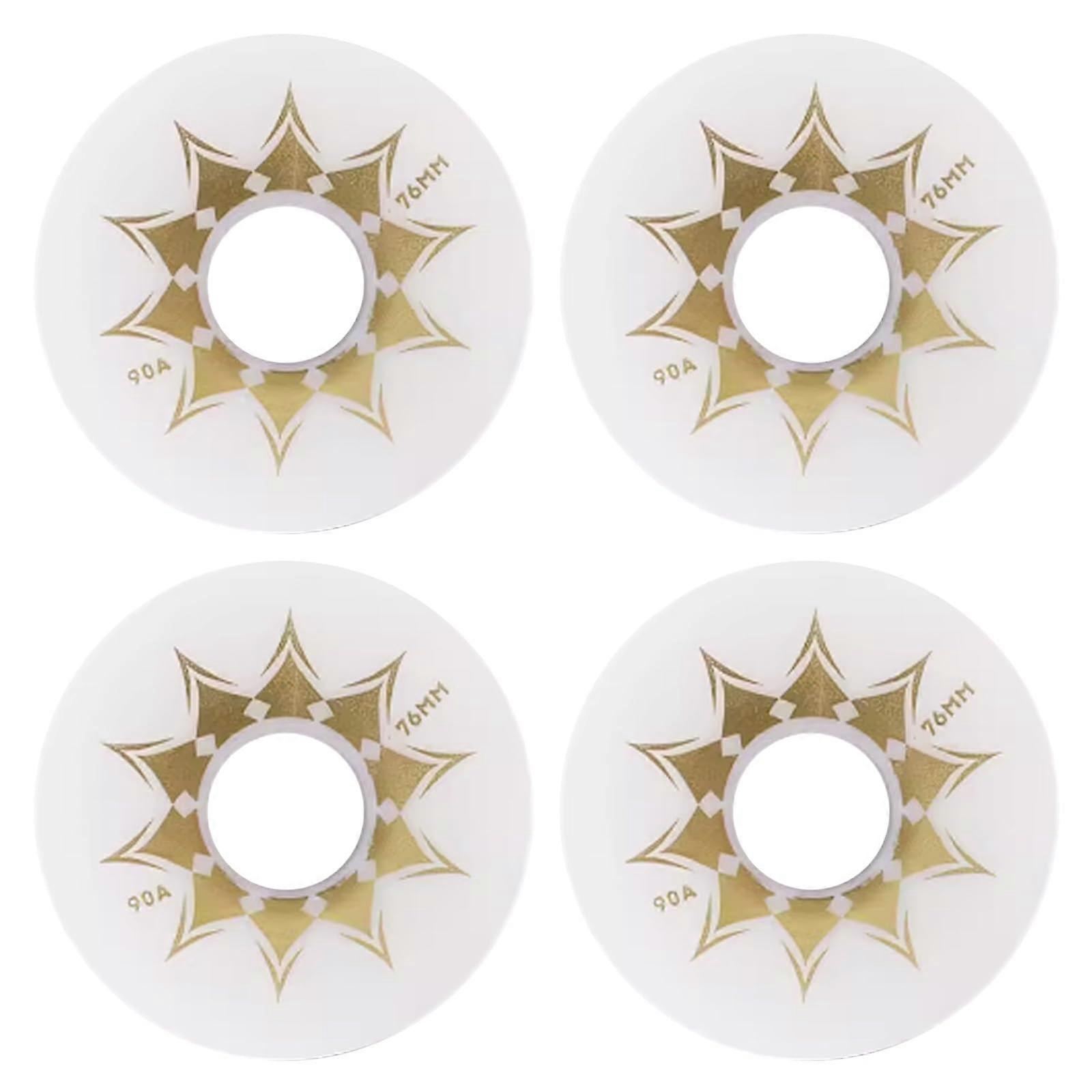 LED Light Up Roller Skate Wheels, Replacement for Inline Scooters, Pack of 4 White 68mm