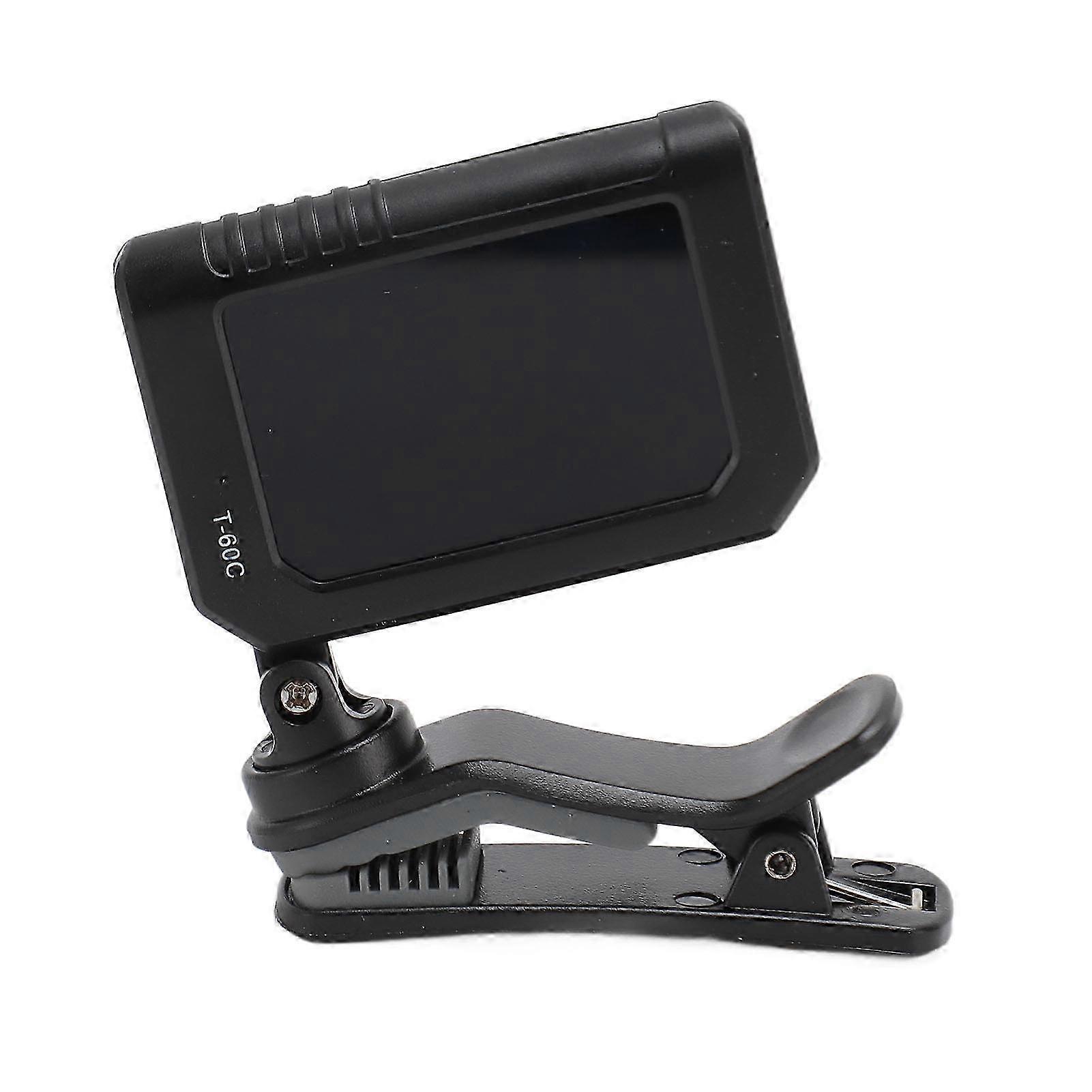 Clip-On Guitar Tuner with Black LCD Display A0 to C8 430 to 450Hz A4 Quick Response for Bass and Ukulele Practice