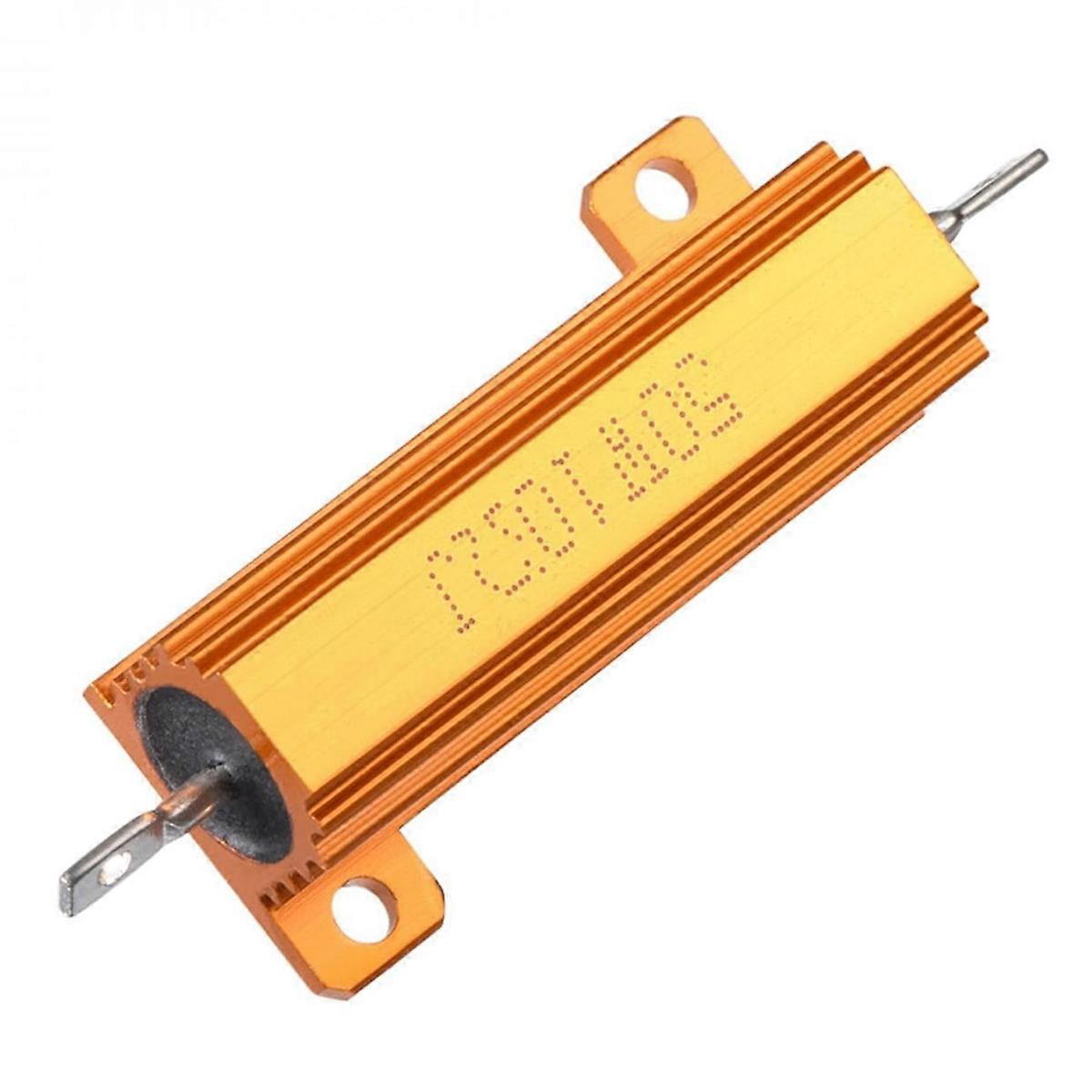 5pcs 50W 10 Ohm 5% Aluminum Housing Case Resistor, Wirewound Resistors Screw Tap Chassis Mounted, LE