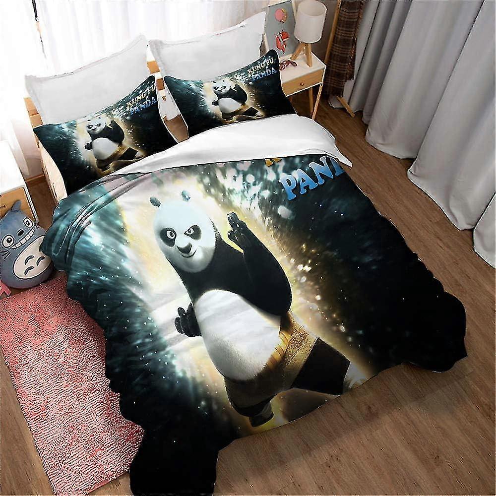 Chic Panda Forest Bedding Set Ultra Soft Microfiber Duvet Cover with Shams Zipper