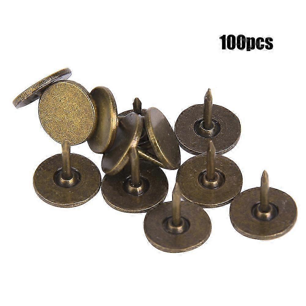 100Pcs Flat Head Decorative Pins for Sofa Furniture Accessories 11 x 11mm