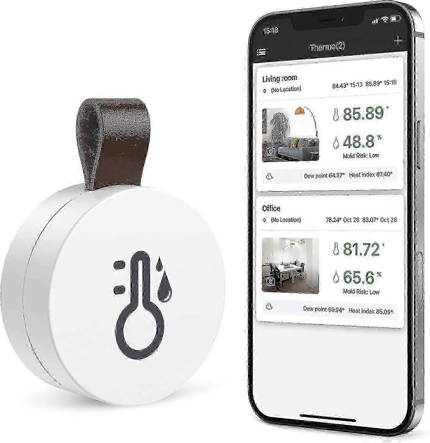Bluetooth thermometer hygrometer wireless mini data export ios android wine