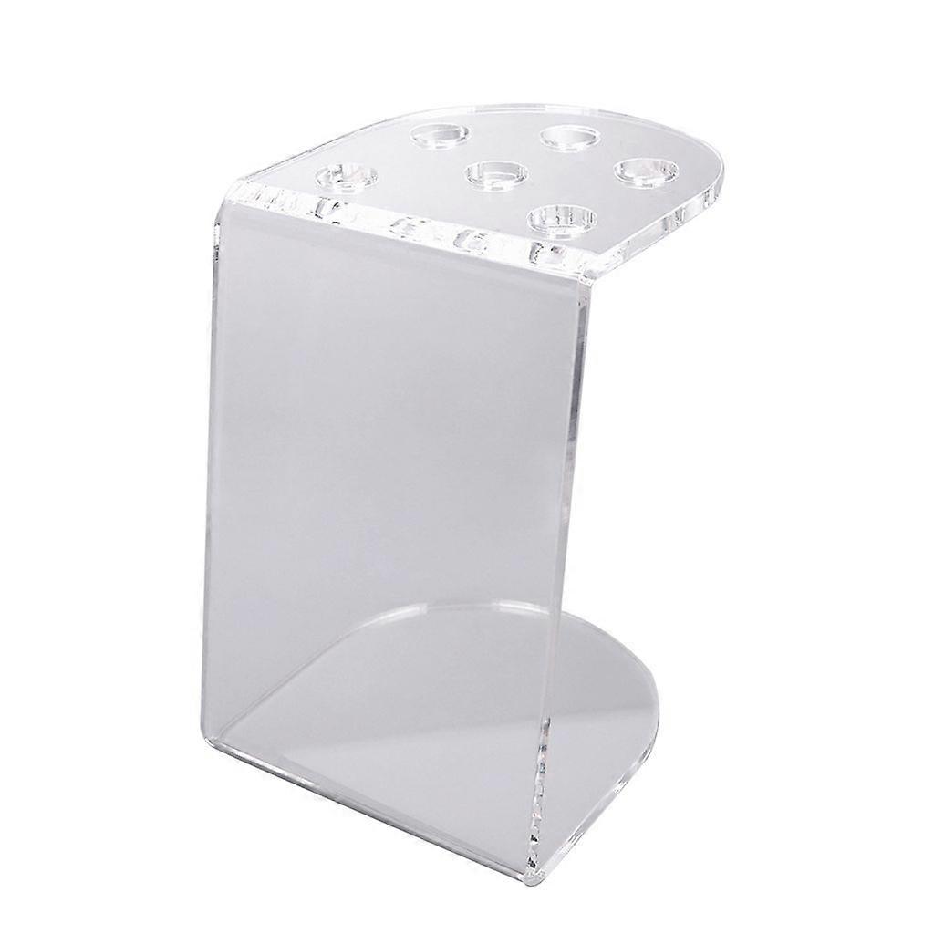 Scissors rack transparent 5 holes visible vertical anti-fall storage acrylic desktop scissors rack barber shop round