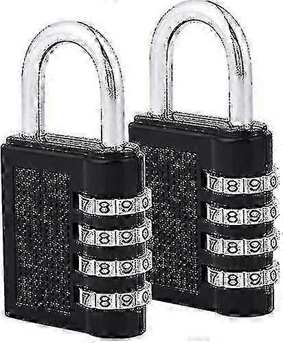 Padlock Number, 4 Digit Combination Lock Locker for Gym, School 2pcs