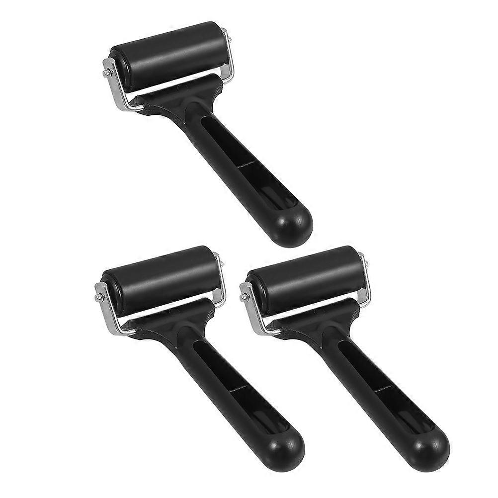 Stamp Rollers for Crafting Versatile Design Black 3Pcs