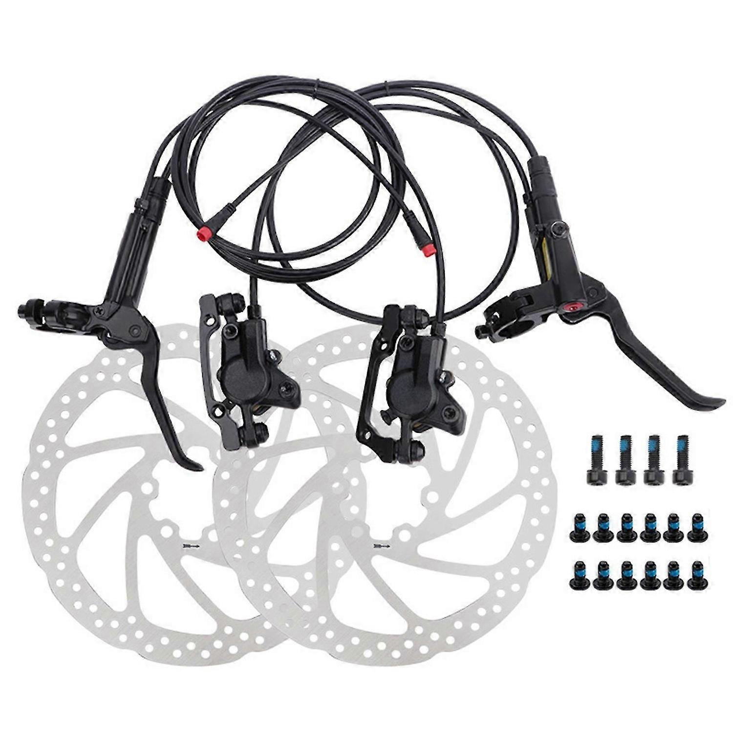 1 Takım E-bisiklet Disk Hidrolik Fren Elektrikli Bisiklet Scooter Güç Kapalı Yağ Freni fL Ft