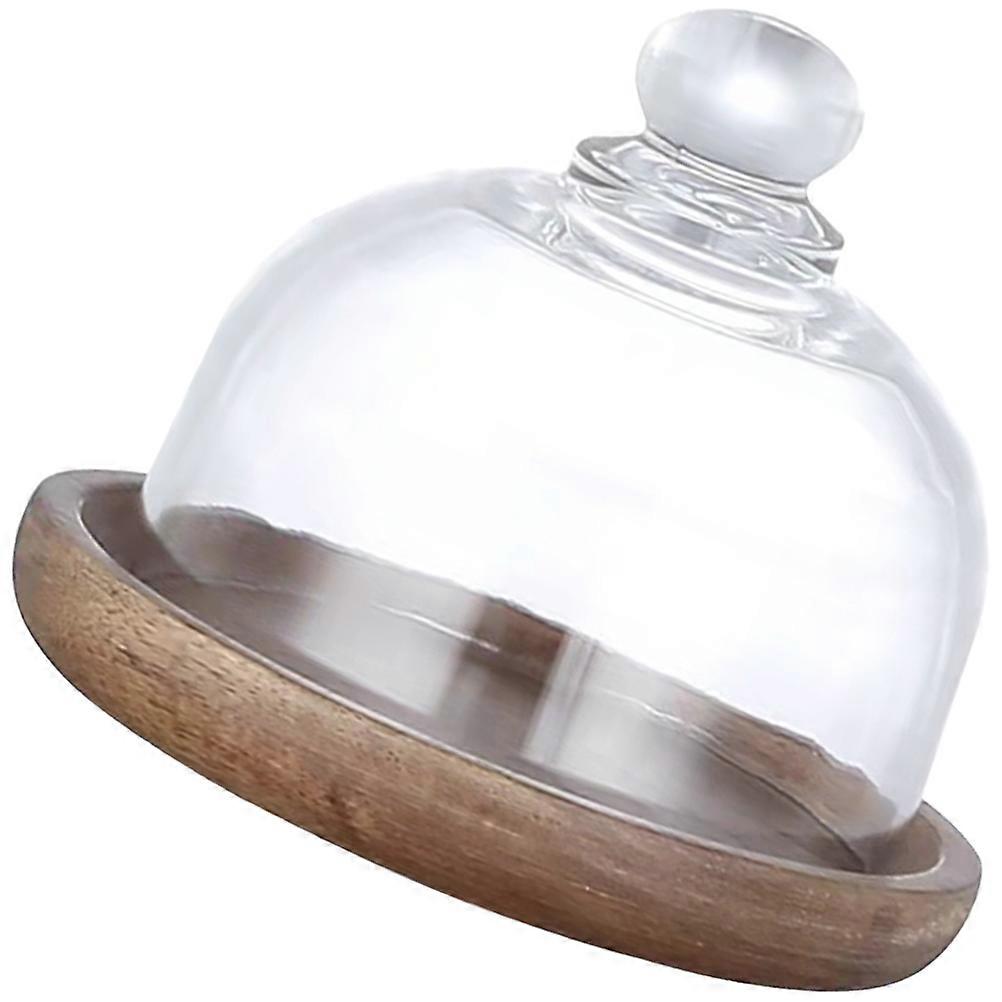 Pastry Tray With Lid Snack Plate Glass Material Prevent Pollution For Special Occasions 1Set
