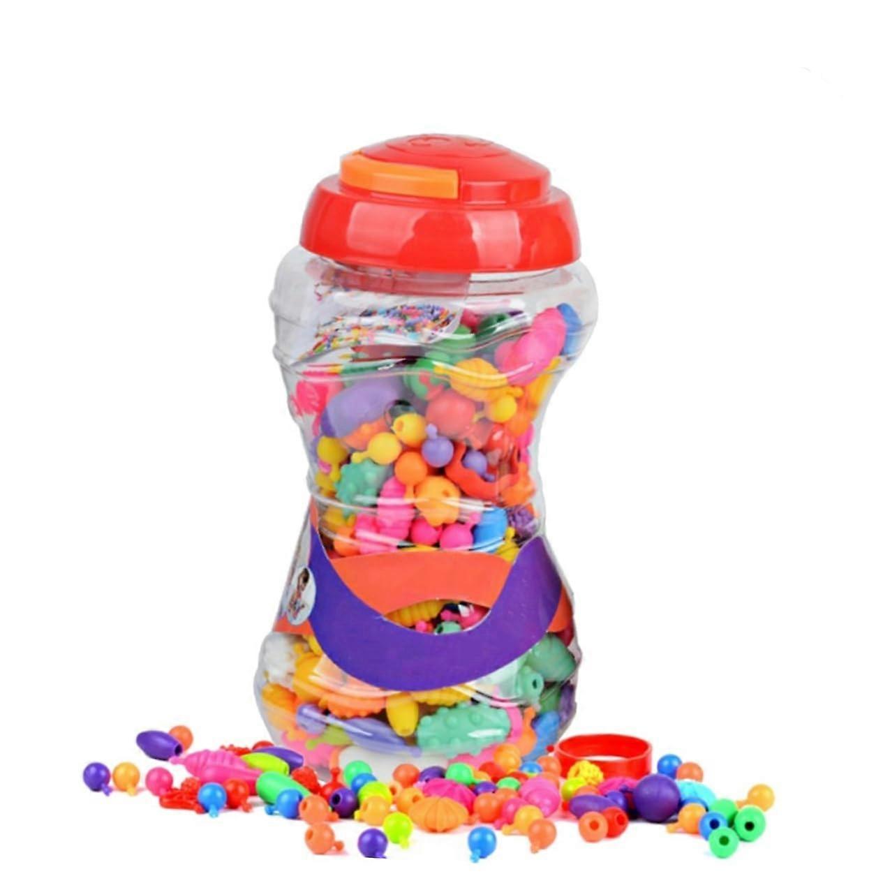Craft Set for Pendant Making 380 Snap Beads for Girls Jewellery Set Age 5 Random Colour Necklace Making Kit Bead Kit