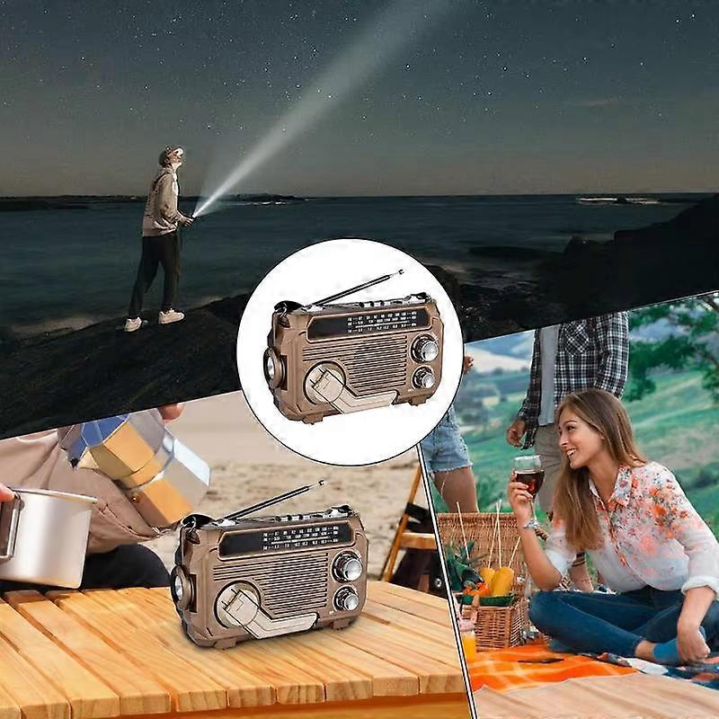 RadiVive Solar-Powered Radio, Solar Hand Crank Emergency