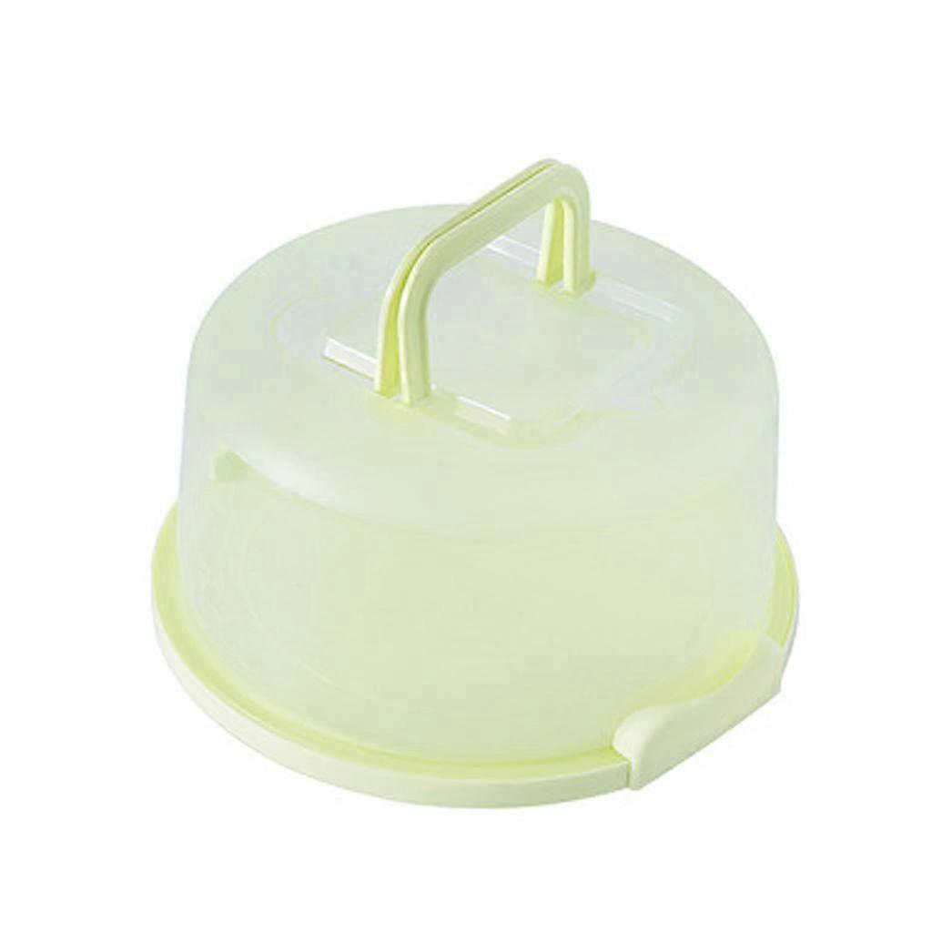 Round Cake Box Storage Container With Lock For Cakes Keeps Them Fresh Yellow