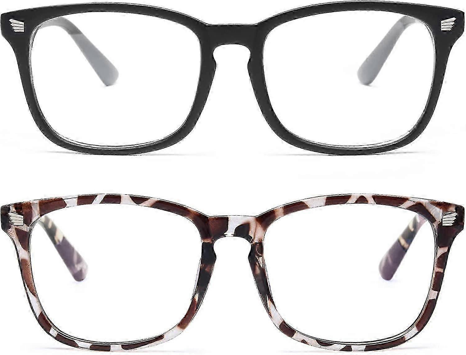 2 Pack Blue Light Blocking Glasses, Computer Reading/gaming/tv/phones Glasses