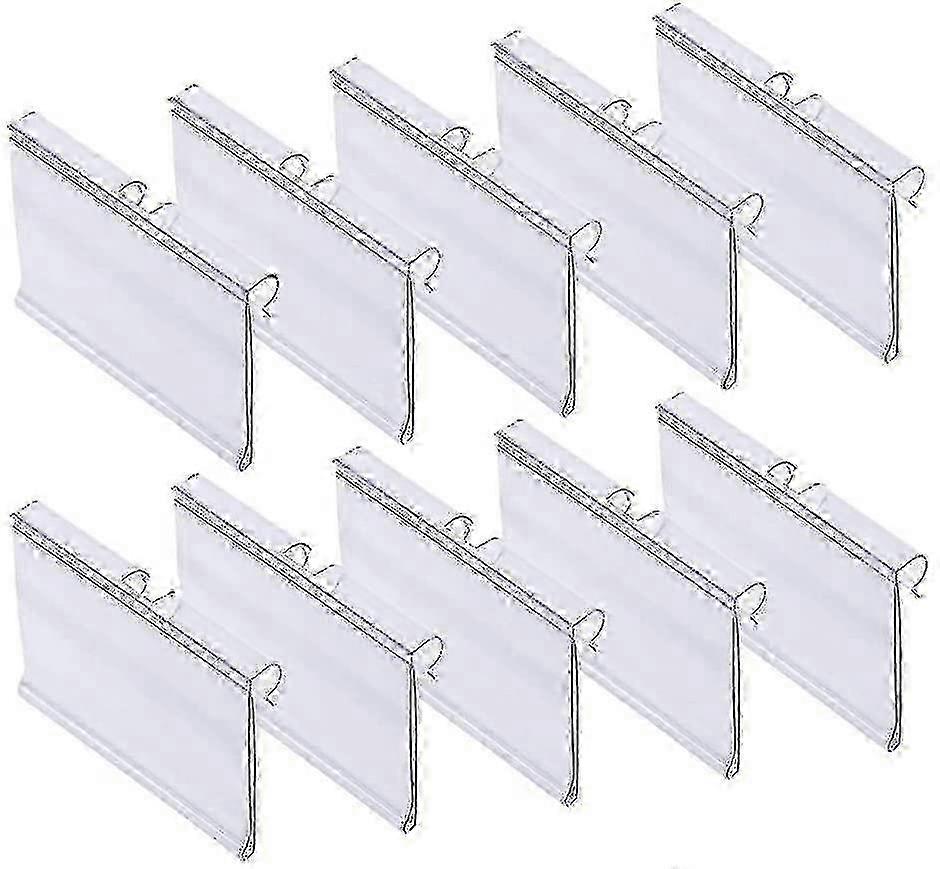 Clear Plastic Label Holders 6cm x 4.2cm Price Tag Holders - 100 Pack