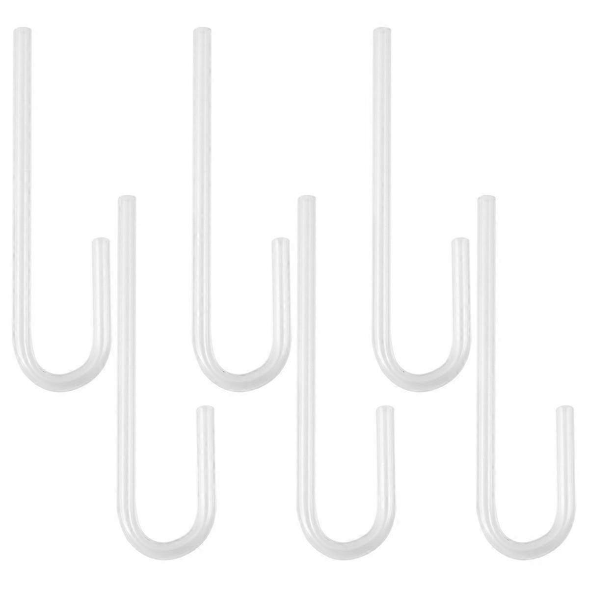 6-Pack Acrylic U-Bend Tubes for CO2 Diffuser Aquarium Setups