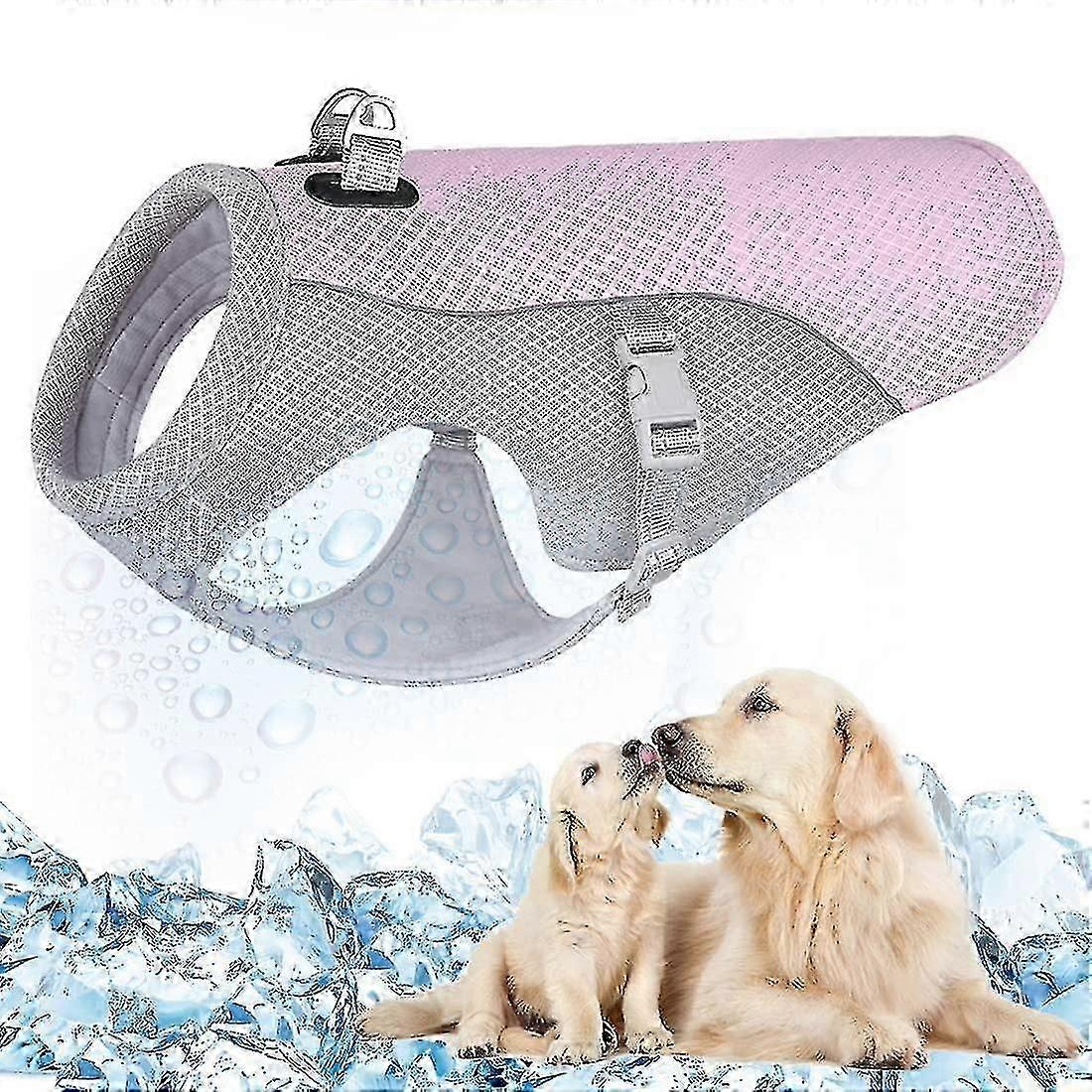 Hundkylväst Justerbar sommarkläder Hundkyljacka för utomhusvandring, promenader och camping