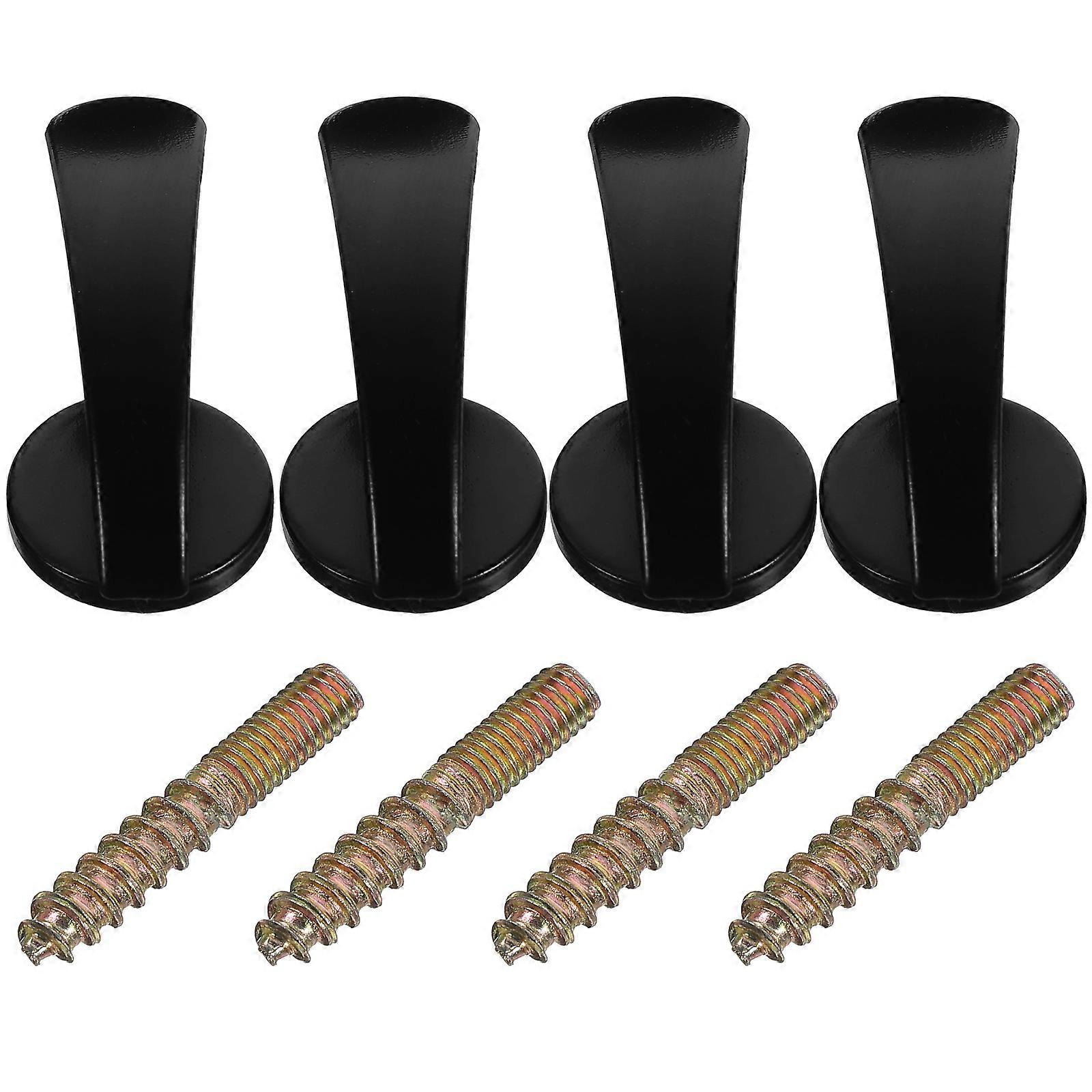 Curtain Hold Backs Crescent Moon Shape Tiebacks Hooks Wall-Mounted Decorative Zinc Alloy 4Pcs