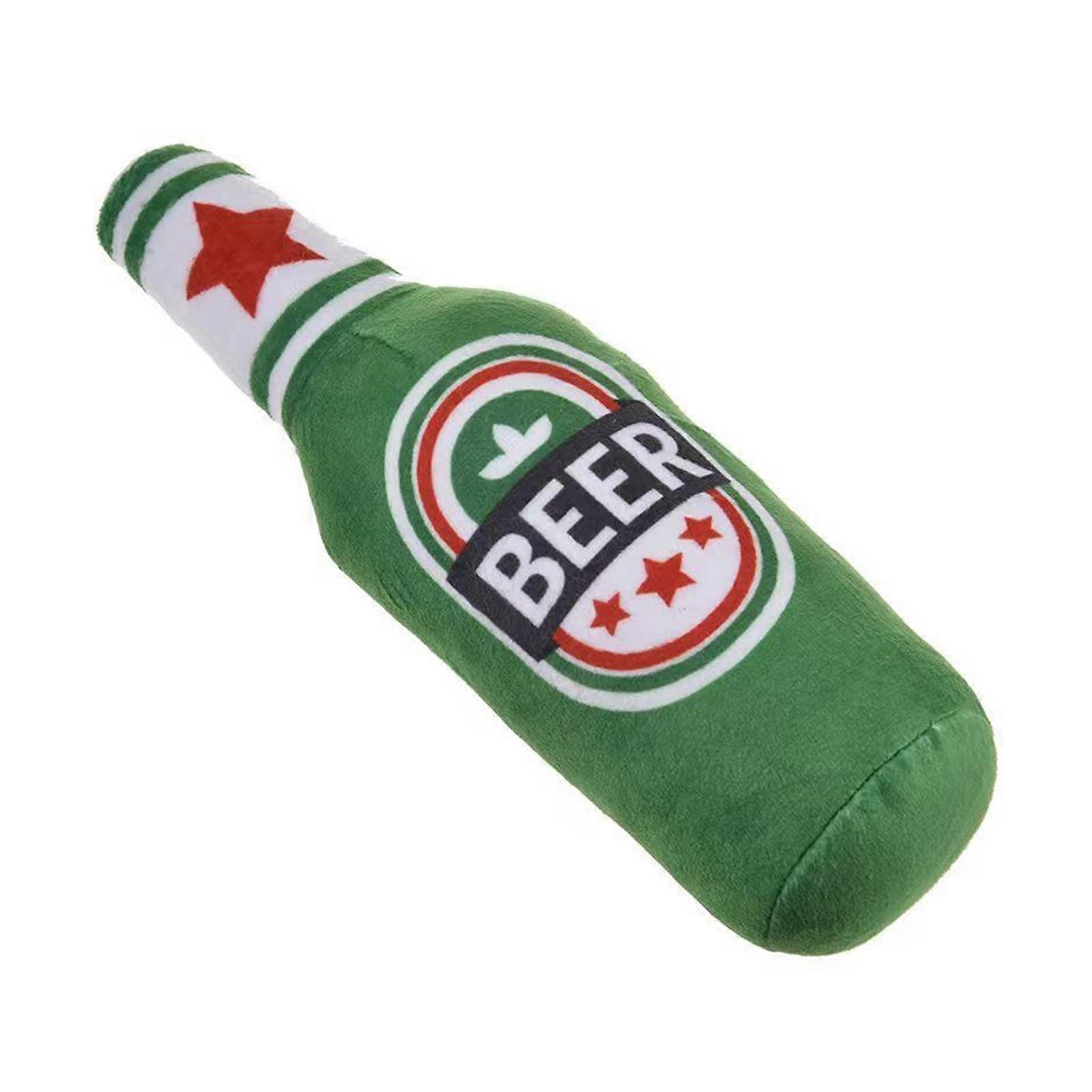 Squeaky dog toy, beer bottle shape, for small dogs, chew toy, IPA shape