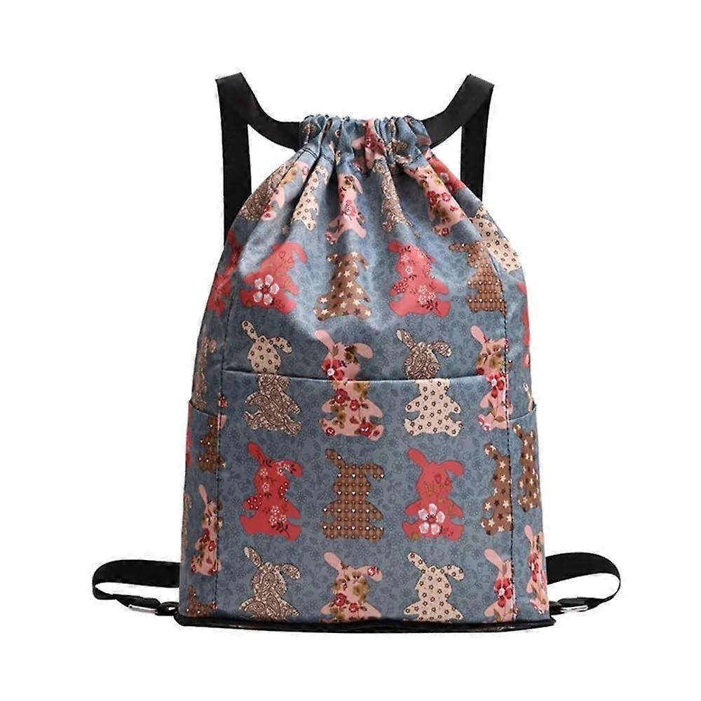Reise-Sport-Rucksack Faltbar mit Kordelzug, Wasserdicht, Großes Fassungsvermögen, Tragbare Reisetasche, 2 Stück, One Size
