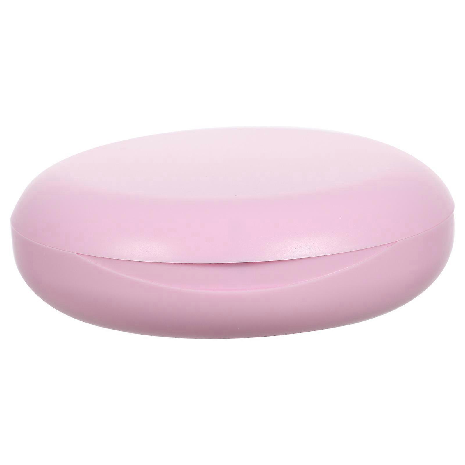 Tooth Storage Box ABS Material Compact Shape Pink 8.8X2.6CM Dustproof Magnetic Adsorption 1Set