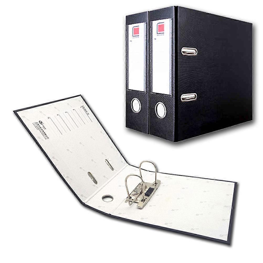 A5 Size Plastic Lever Arch File Folders 22.5x25cm with Clip and Hole Black