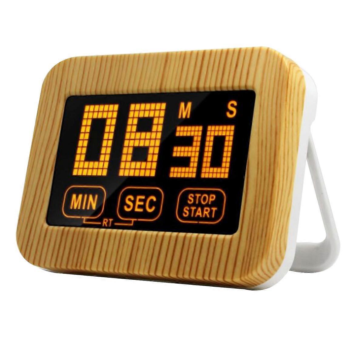 Cooking Timers Magnetic Kitchen Timer Clock Practical Design for Home Daily Use Khaki 8x6x2.1cm Touch Screen 1Pcs