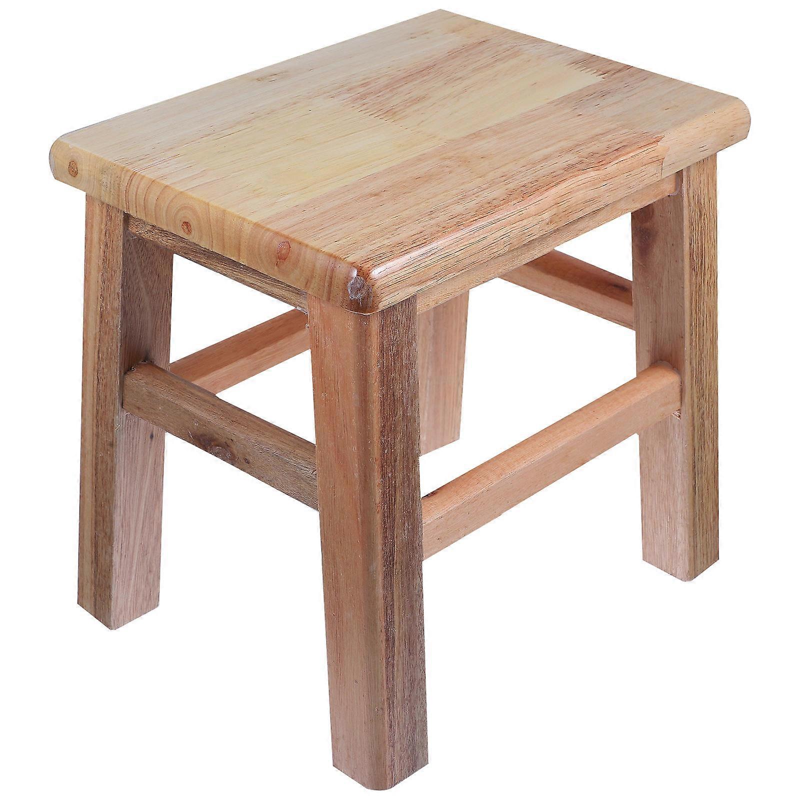 Household Solid Wood Stool Small Bench Seat for Kids 10.2×9.8×8.3in Easy to Clean Multi-Function 1Pack