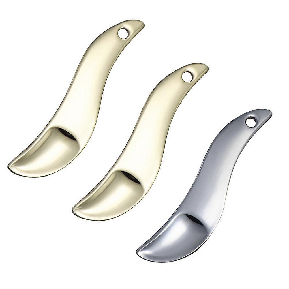3PCS Makeup Stick for Home Use Compact Portable Cream Scoop Made of Zinc Alloy Assorted Color