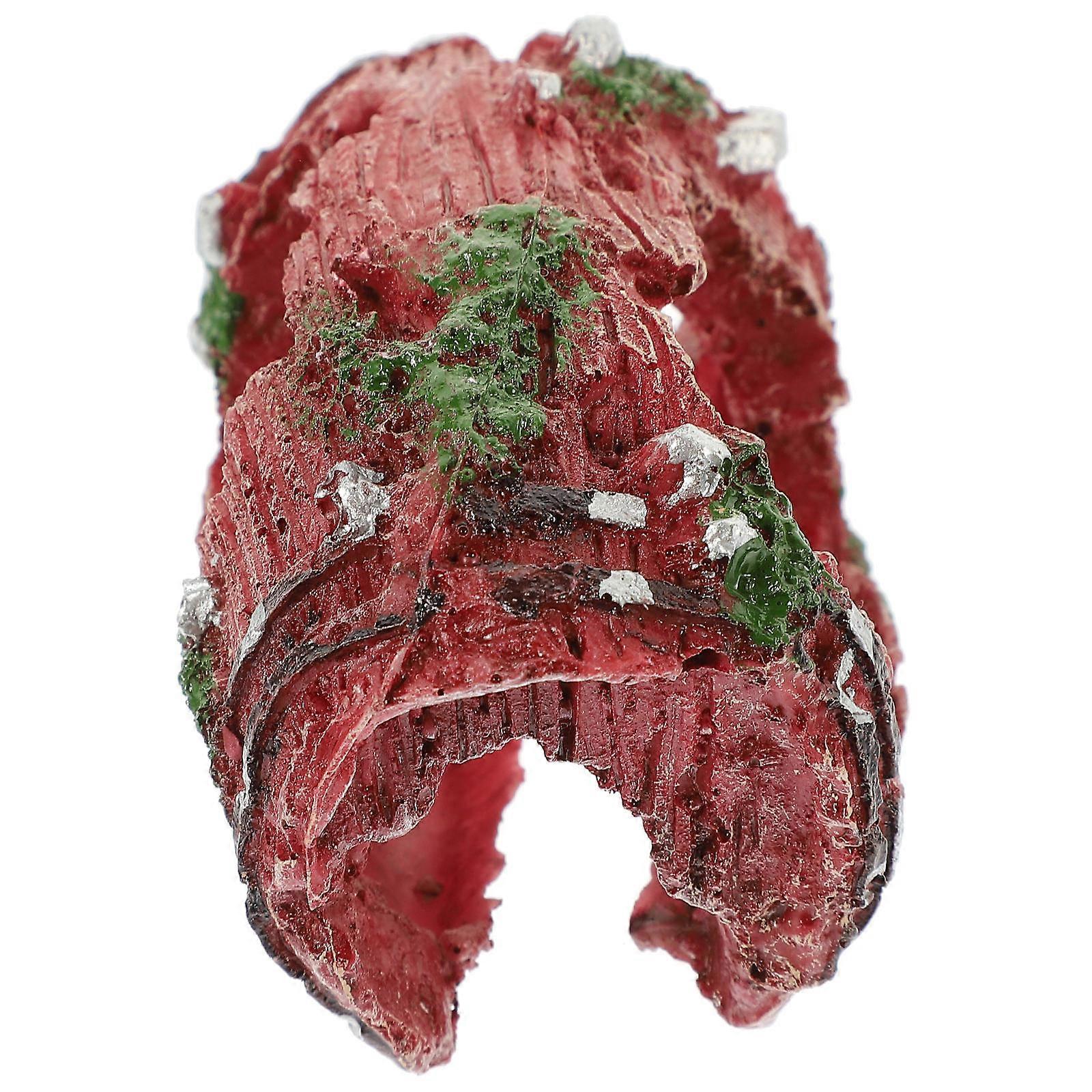 Dark Red Resin Betta Fish Statue for Decor Durable and Safe Perfect Aquarium Decoration