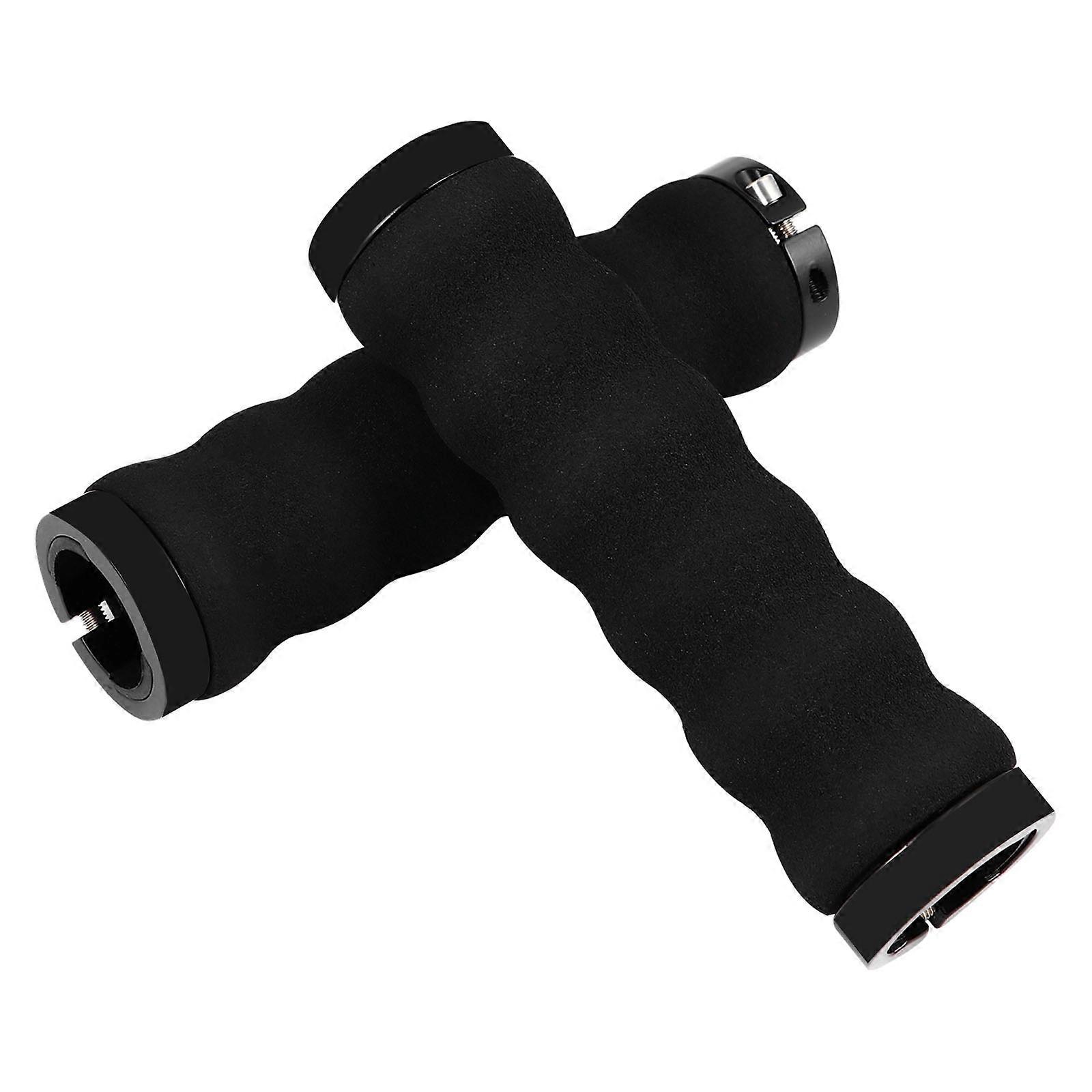 Non Skid Rubber Bike Handlebar Grips – Shockproof, Lightweight, Comfortable for Mountain & Road Bikes with Enhanced Traction for Long Rides