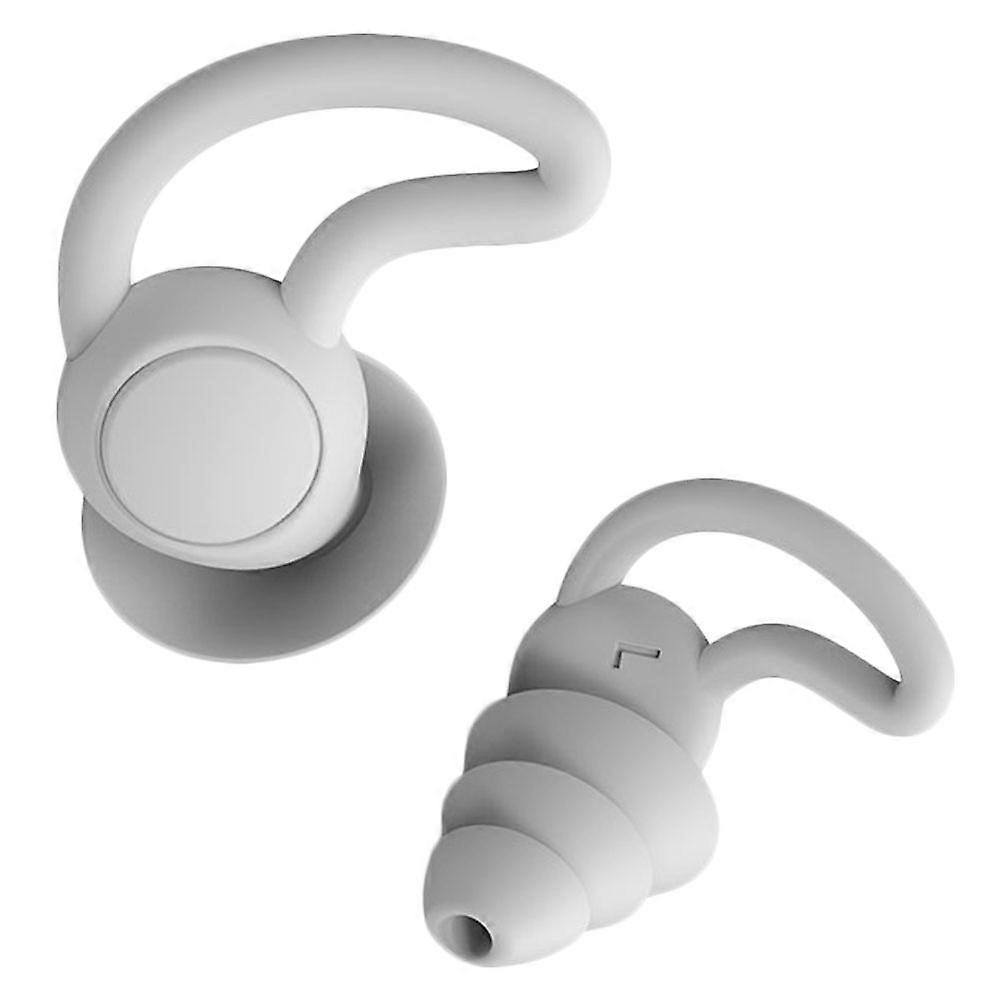 Ergonomic Design Ear Plugs for Studying and Office Use Noise Reduction Grey 1.7x1.4cm 1 Pair