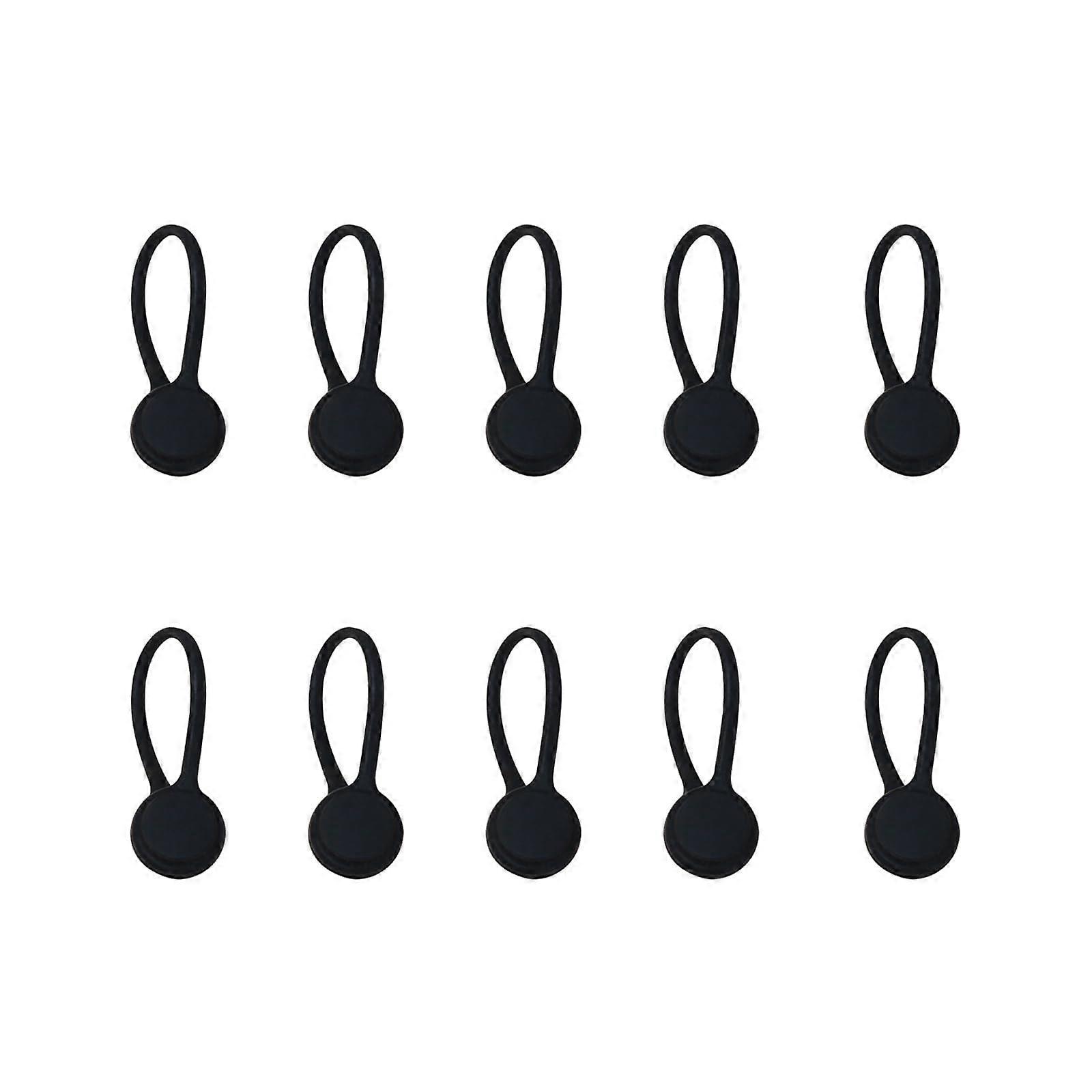 10-Pack Versatile Silicone Cable Clip Wraps for Easy Home and Office Organization, Desk Wire Holders, Earbud Management