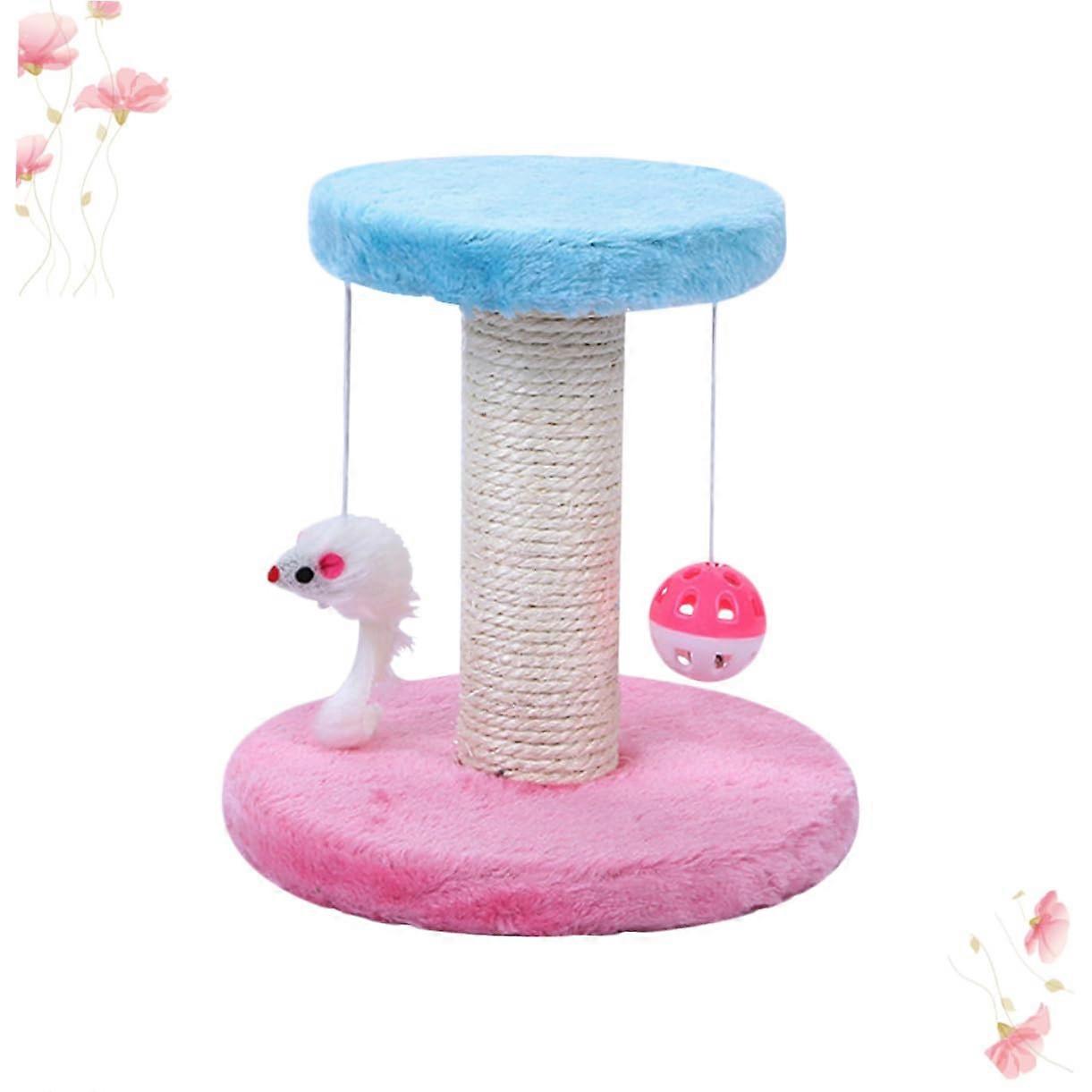 1pc Cat Climbing Toy Bell Rope Pet Cat Exercise Toy Cat Scratching Toy Cat Climbing Frame Cat Play Accessories Random Color