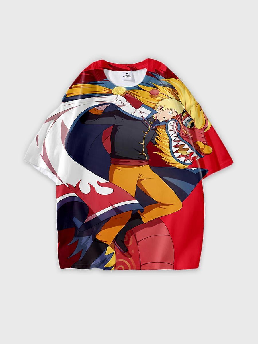 T-shirt round neck Role Pattern loose short sleeve C2345