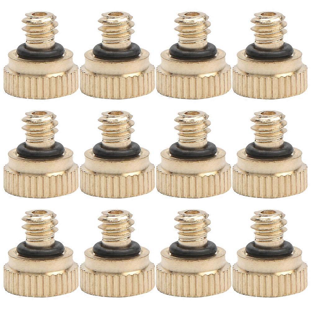 12pcs Brass Misting Nozzle for Low Pressure Garden Hose Irrigation Cooling Systems Efficient Water Saving Design Durable Atomizing Spray