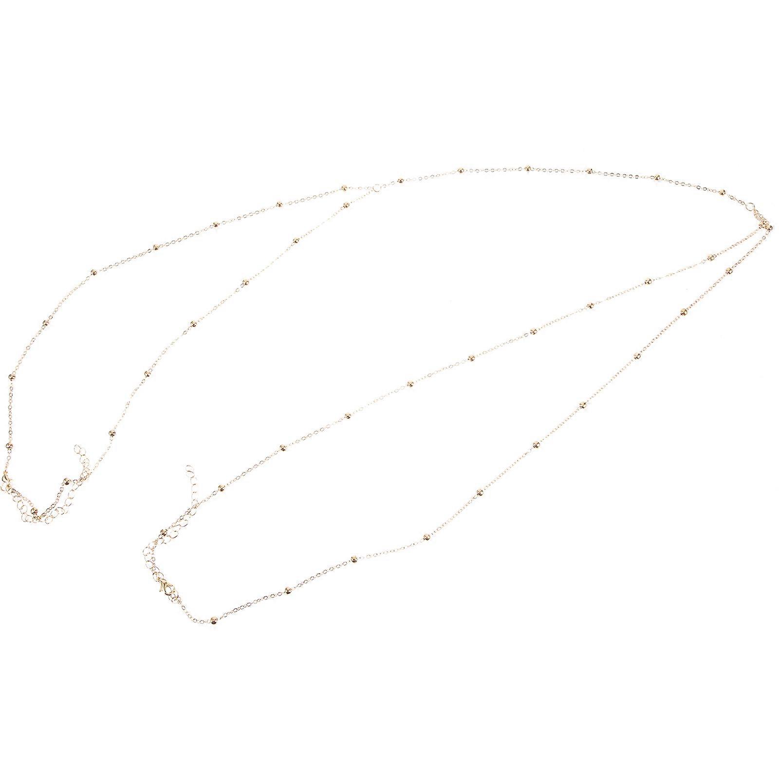 Golden Alloy Body Chain for Women Practical and Durable with Wide Occasions 0.25in Wide