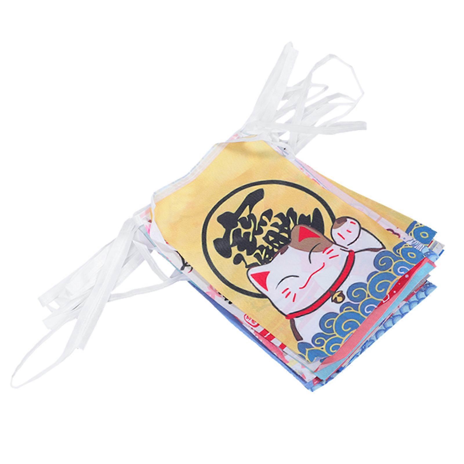 Japanese Style Cat String Flag Hanging Ornament for Home, Shop Decor – Breathable, Sturdy Design Perfect for Restaurants and Parties