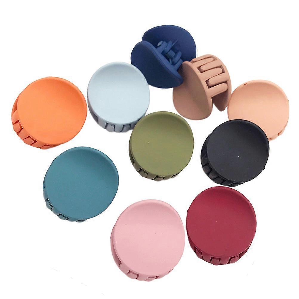 Mini Round Hair Claw Clips – Lightweight, Comfortable, Non Slip Grip for Daily Styling and Bangs Management – Assorted Colors