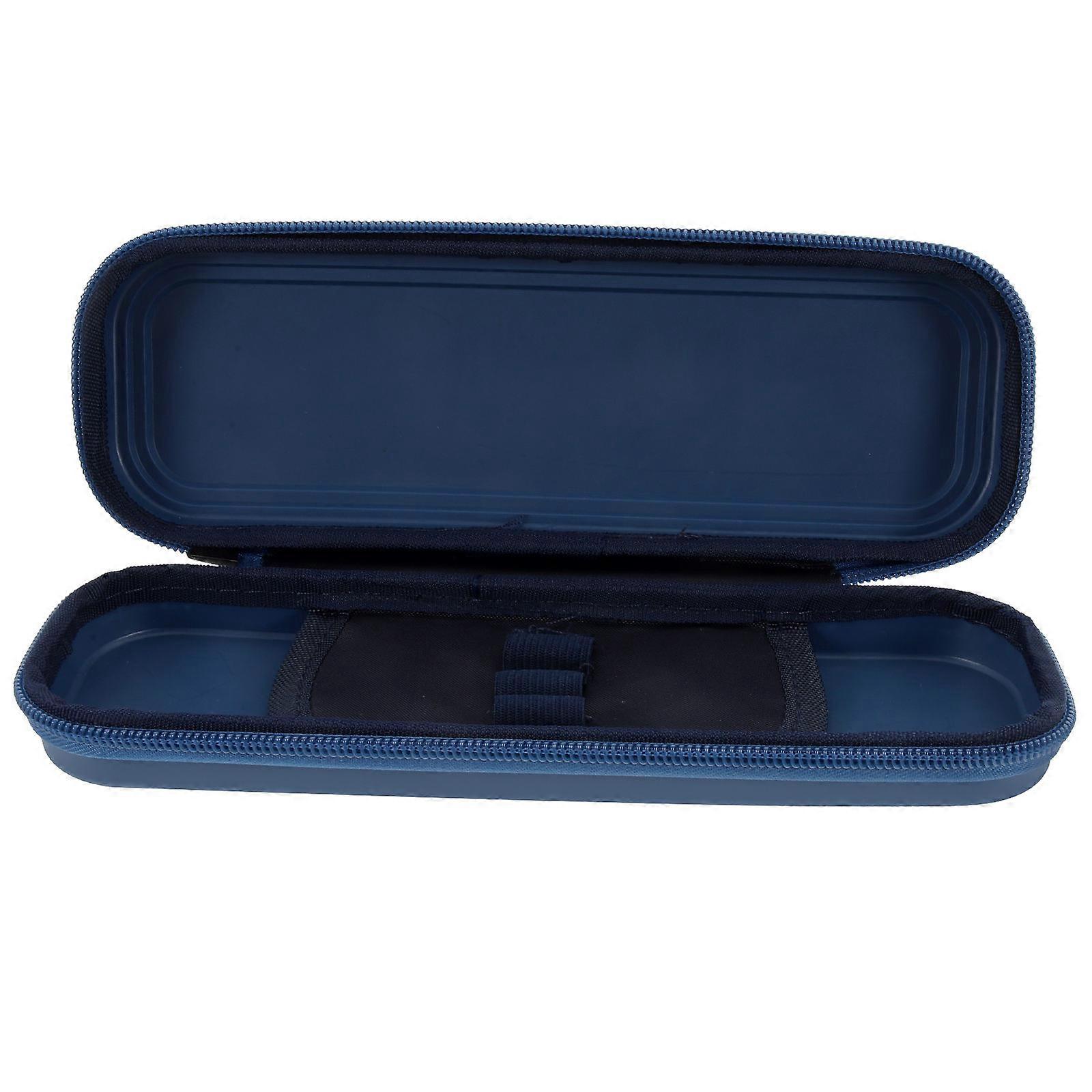 3D Rocket Shape Pencil Holder For Classroom Dark Blue Storage Solution For School Use 1Pcs