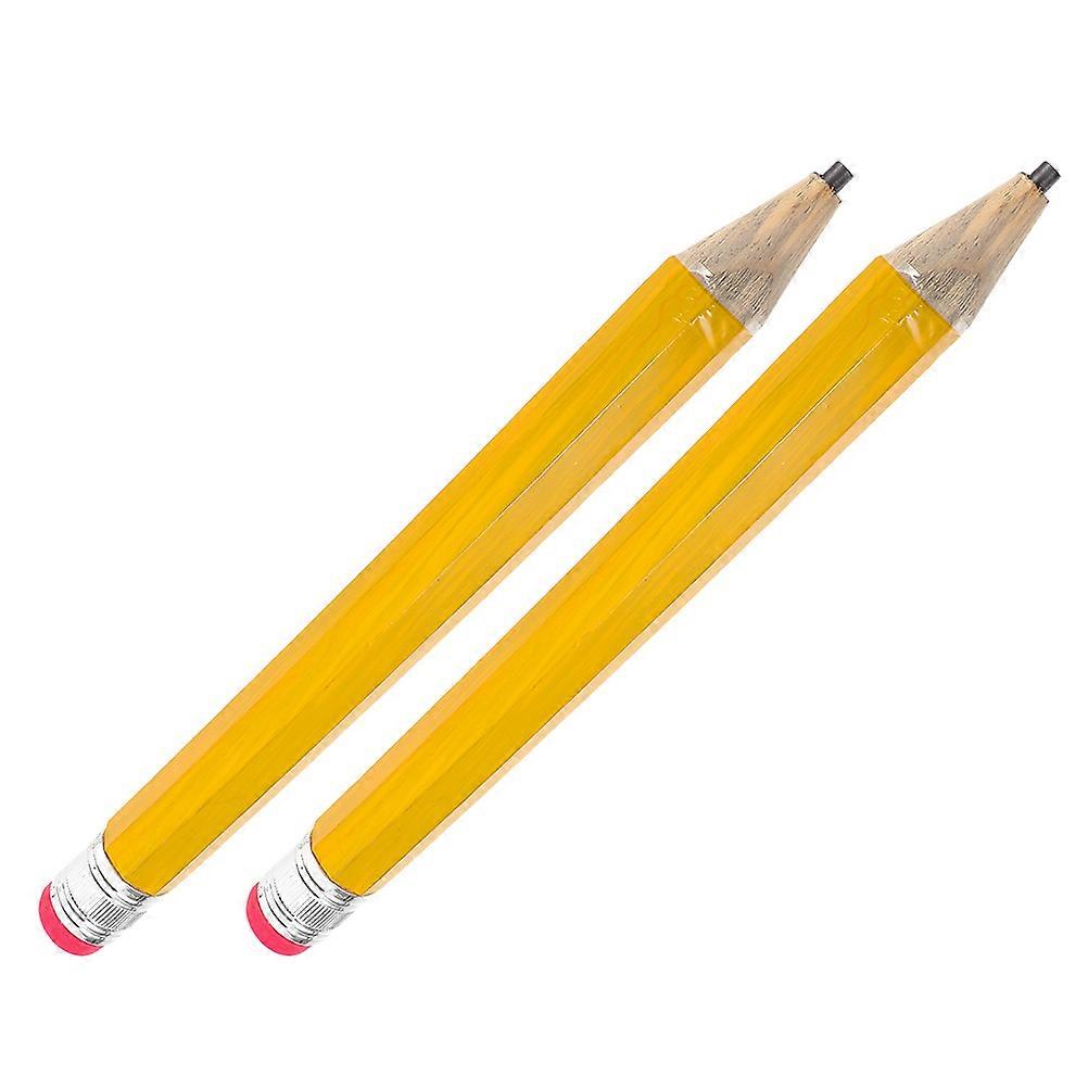 Großer gelber Holzstift für Schulbedarf, 2er-Pack Zeichenspaß