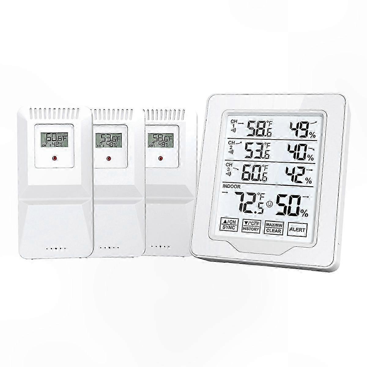Indoor Digital Thermometer and Hygrometer with 3 Sensors for Accurate Humidity Monitoring
