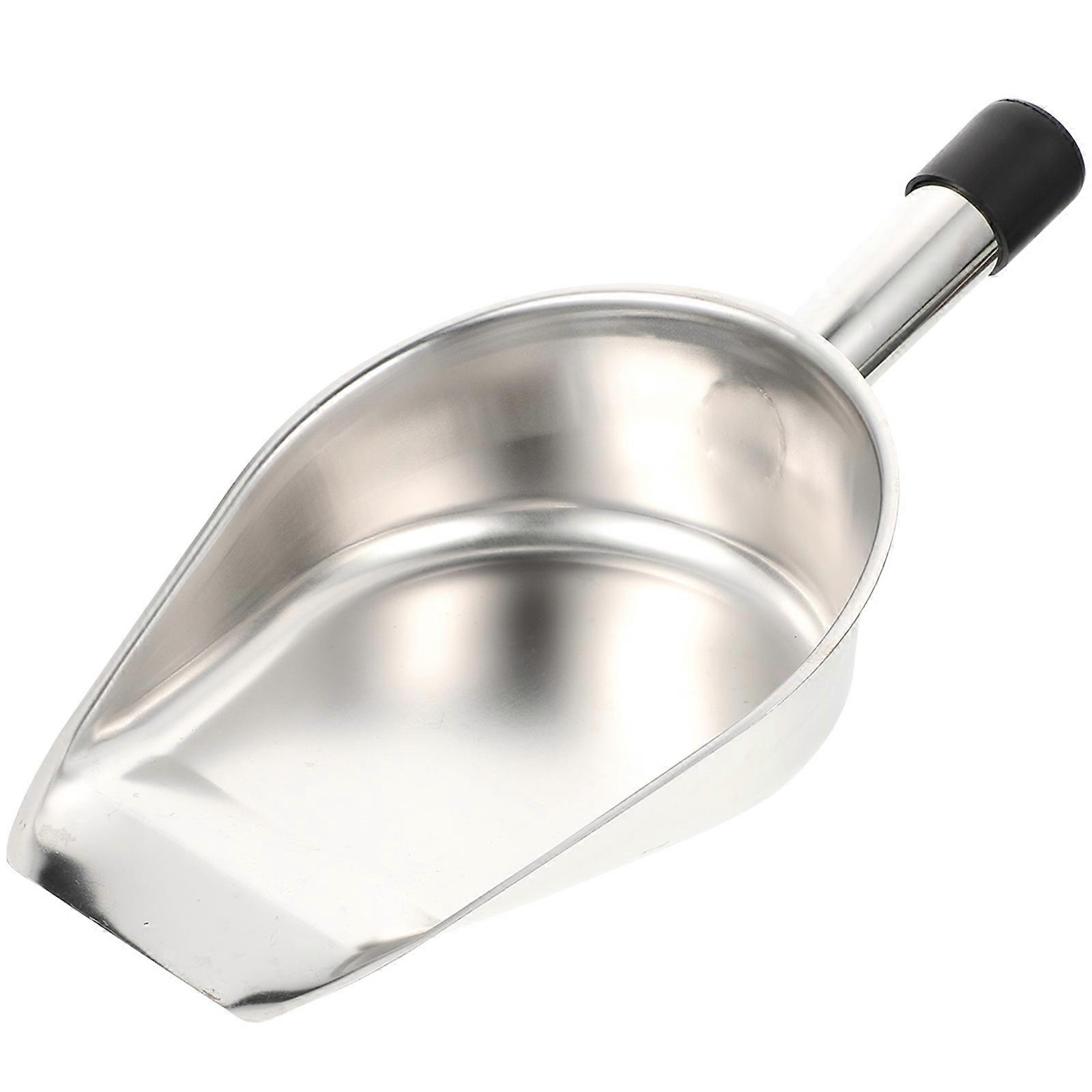 Stainless Steel Ice Scoop Kitchen Tool for Crushed Ice Candy Nuts Flour Ideal for Home Use Silver